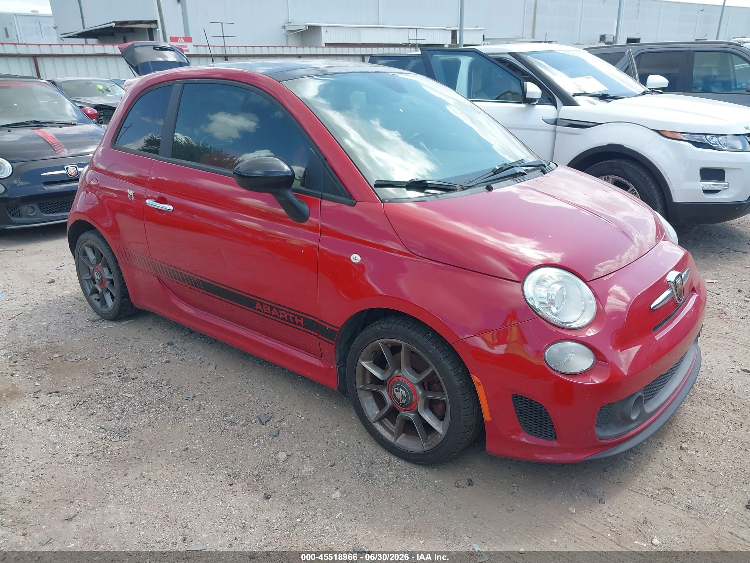 2012 Fiat 500 Abarth Red vin: 3C3CFFFH2CT380112