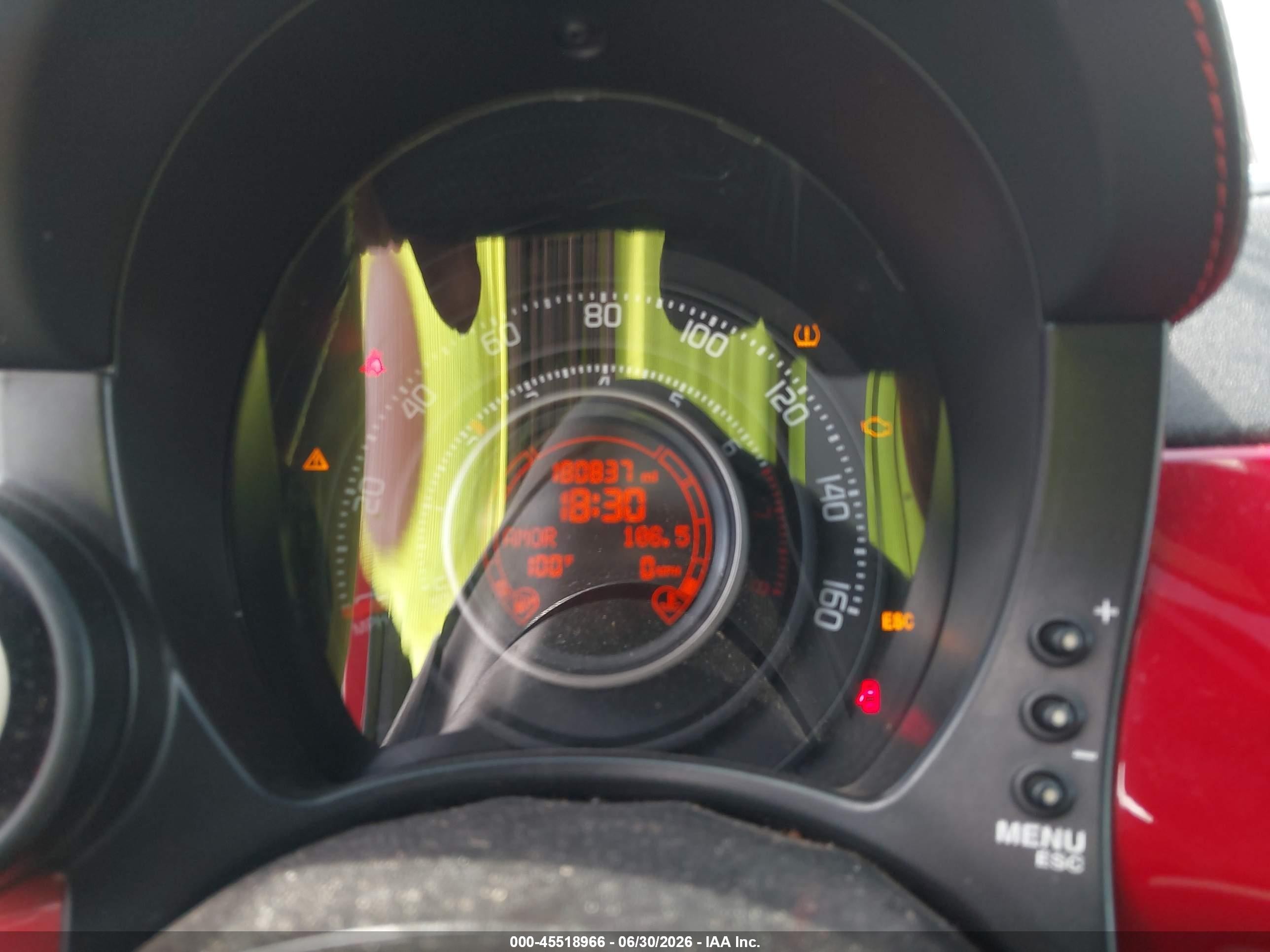 2012 Fiat 500 Abarth Красный vin: 3C3CFFFH2CT380112