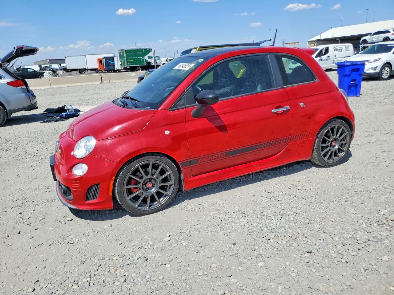 2012 Fiat 500 Abarth Red vin: 3C3CFFFH3CT313891
