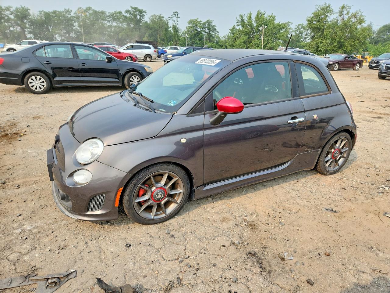2015 Fiat 500 Abarth Gray vin: 3C3CFFFH3FT721800