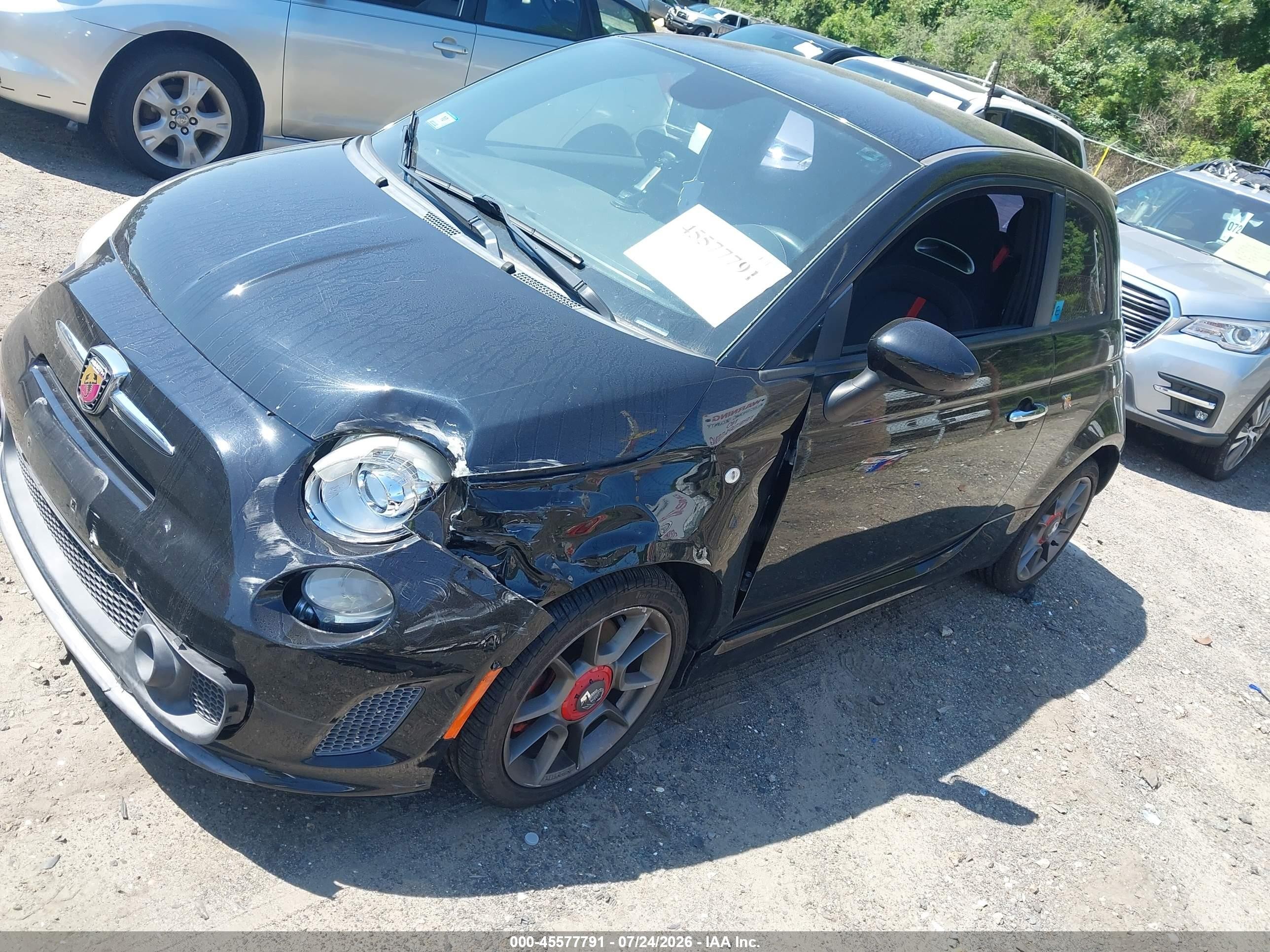 2015 Fiat 500 Abarth Black vin: 3C3CFFFH8FT590363