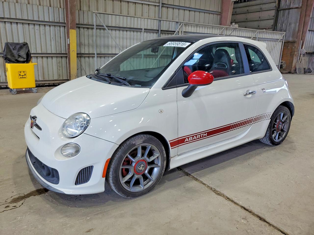 2012 Fiat 500 Abarth White vin: 3C3CFFFH9CT185950