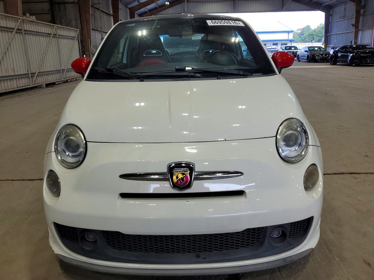 2012 Fiat 500 Abarth White vin: 3C3CFFFH9CT185950