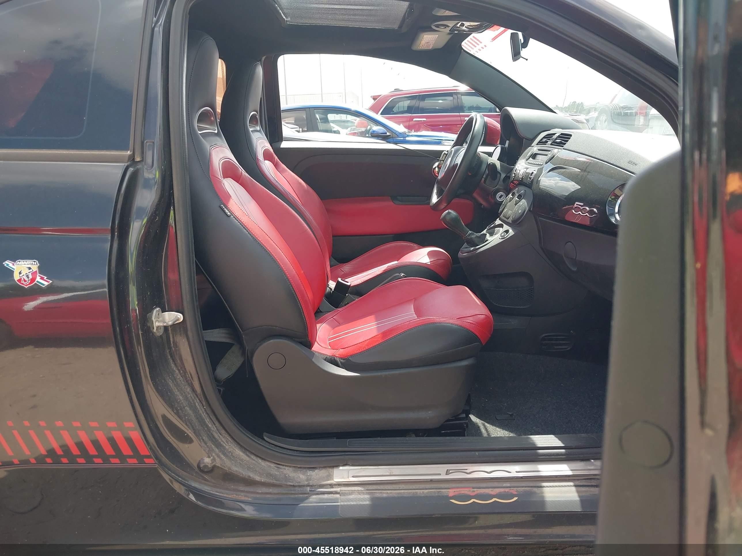 2012 Fiat 500 Abarth Black vin: 3C3CFFFH9CT319324