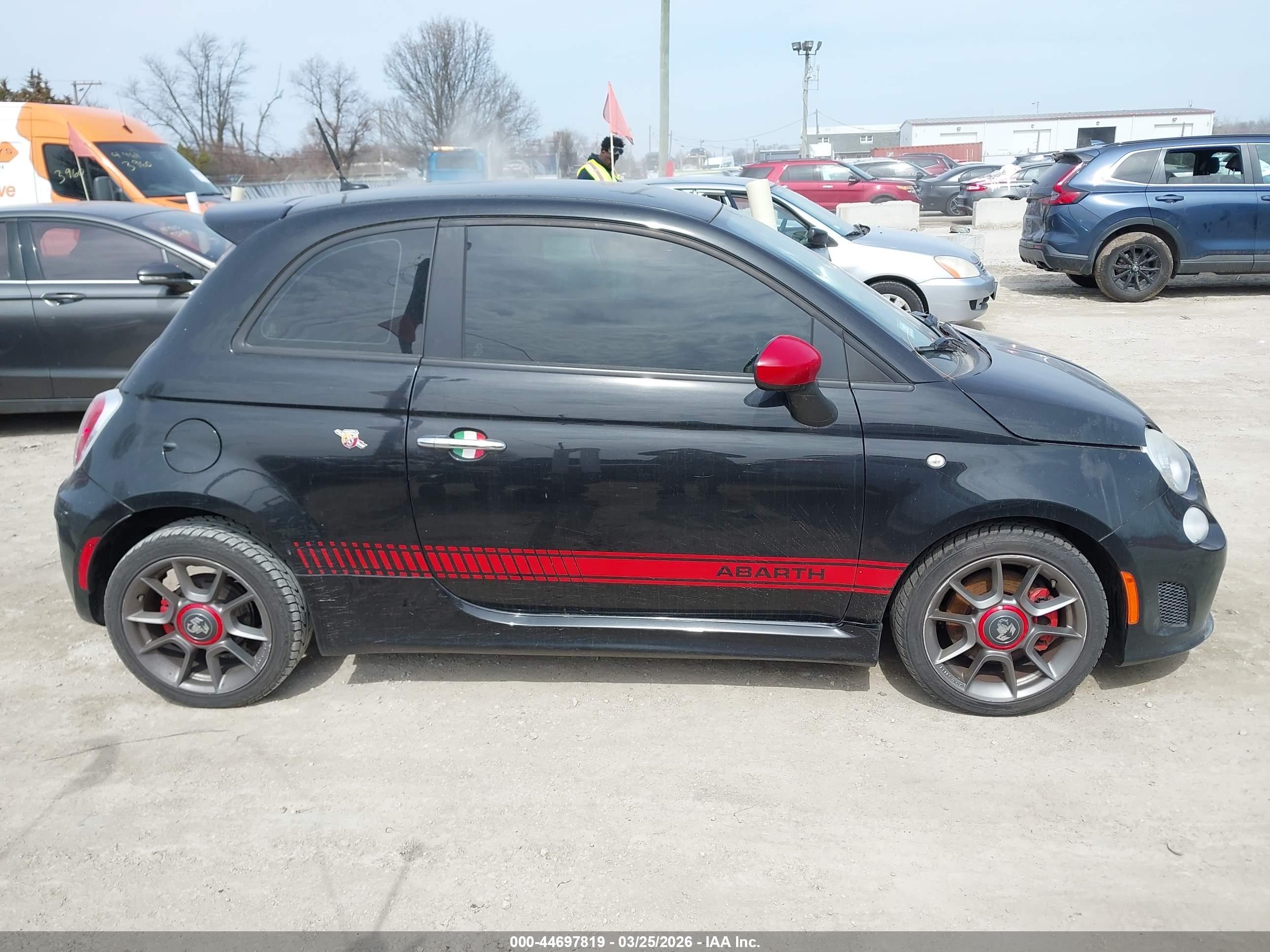 2012 Fiat 500 Abarth Черный vin: 3C3CFFFH9CT378244