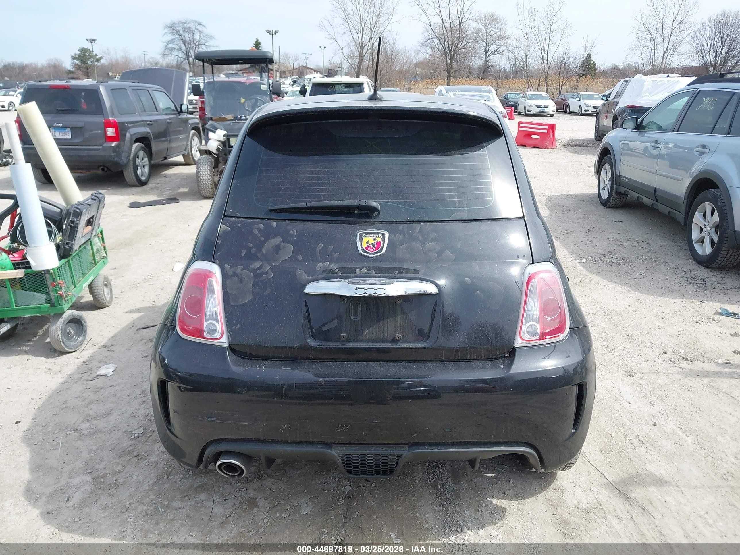 2012 Fiat 500 Abarth Черный vin: 3C3CFFFH9CT378244