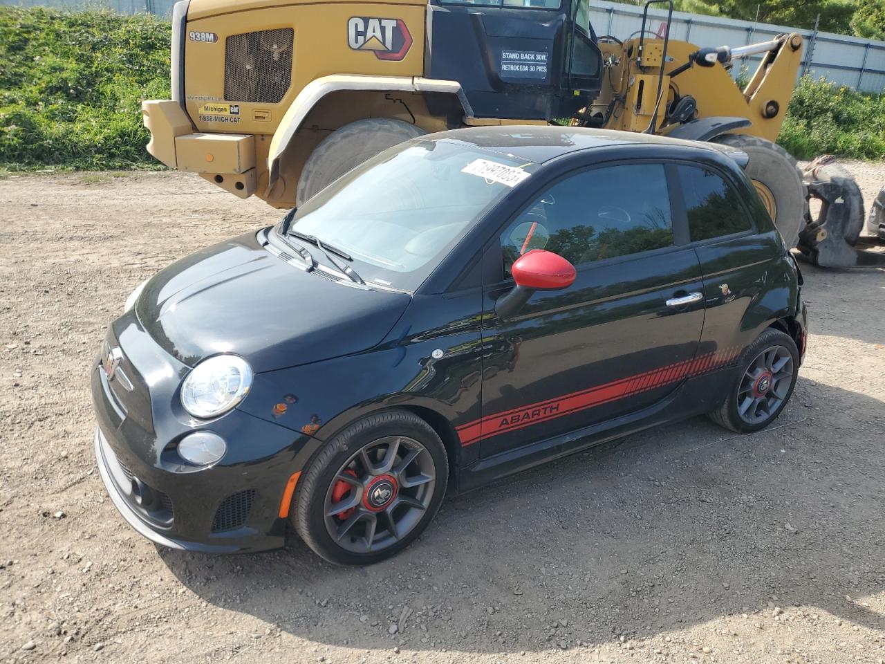 2012 Fiat 500 Abarth Black vin: 3C3CFFFHXCT337234