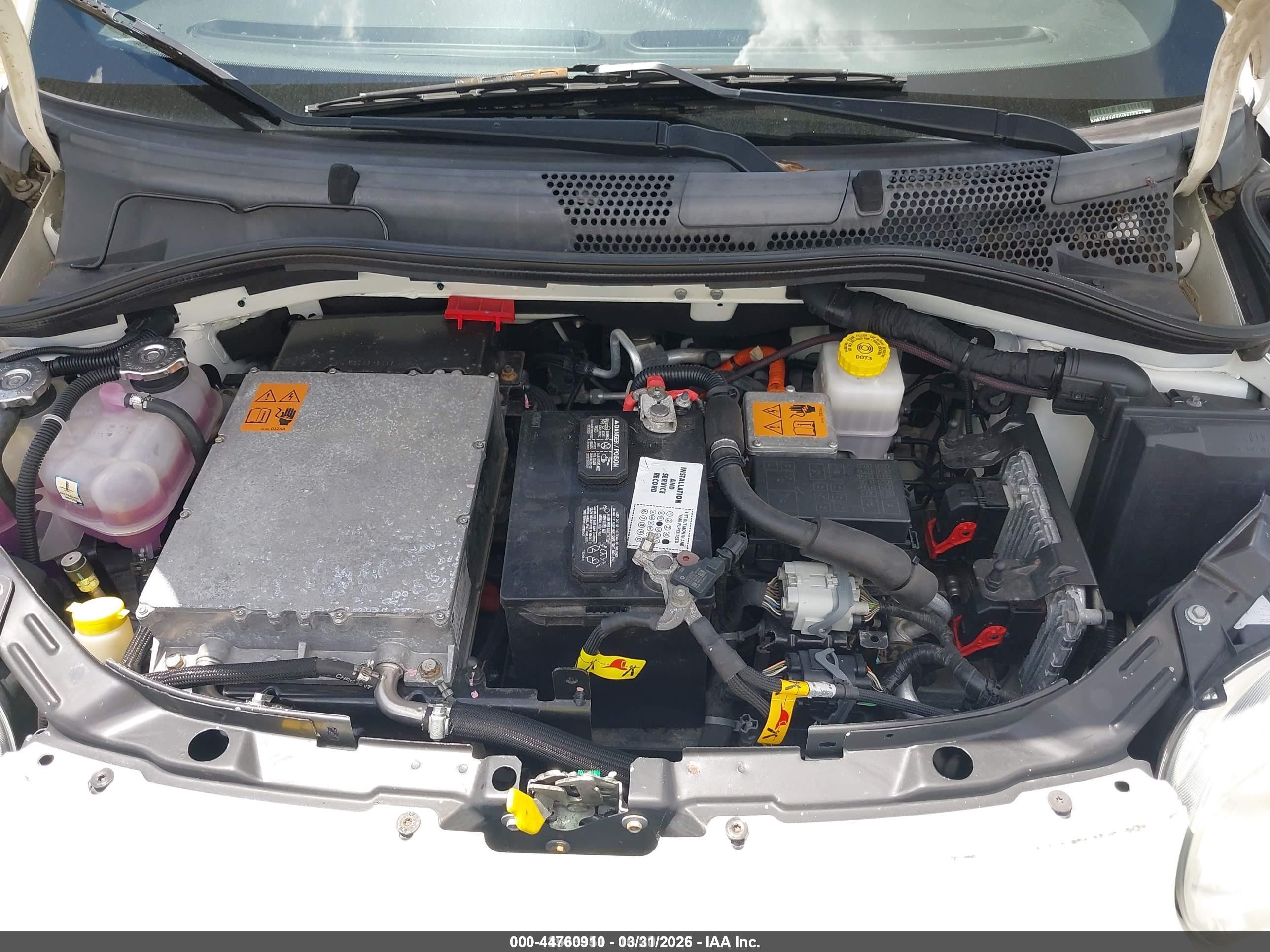 2013 Fiat 500e Battery Electric White vin: 3C3CFFGE0DT744775