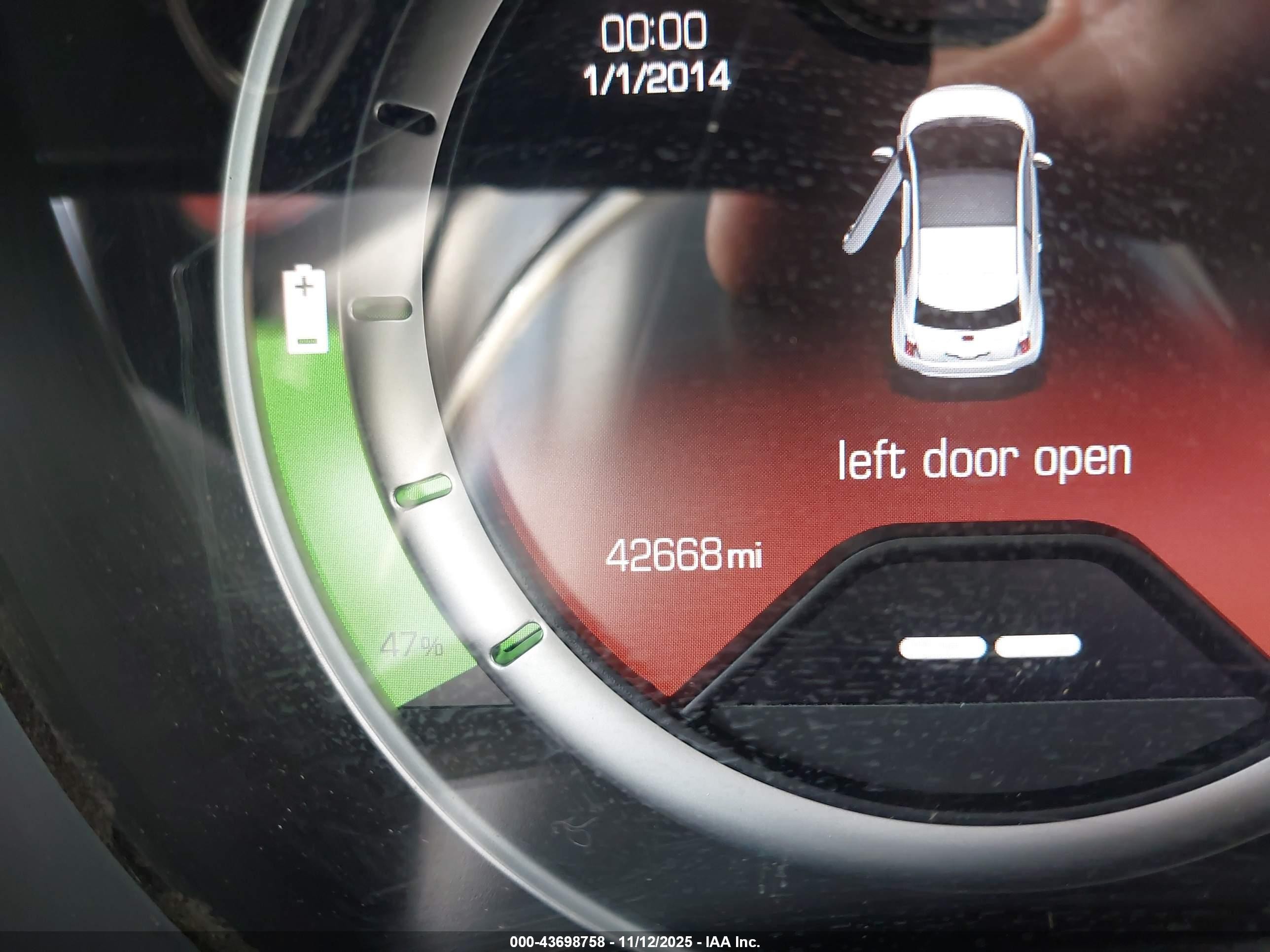 2015 Fiat 500e Battery Electric Blue vin: 3C3CFFGE0FT726120