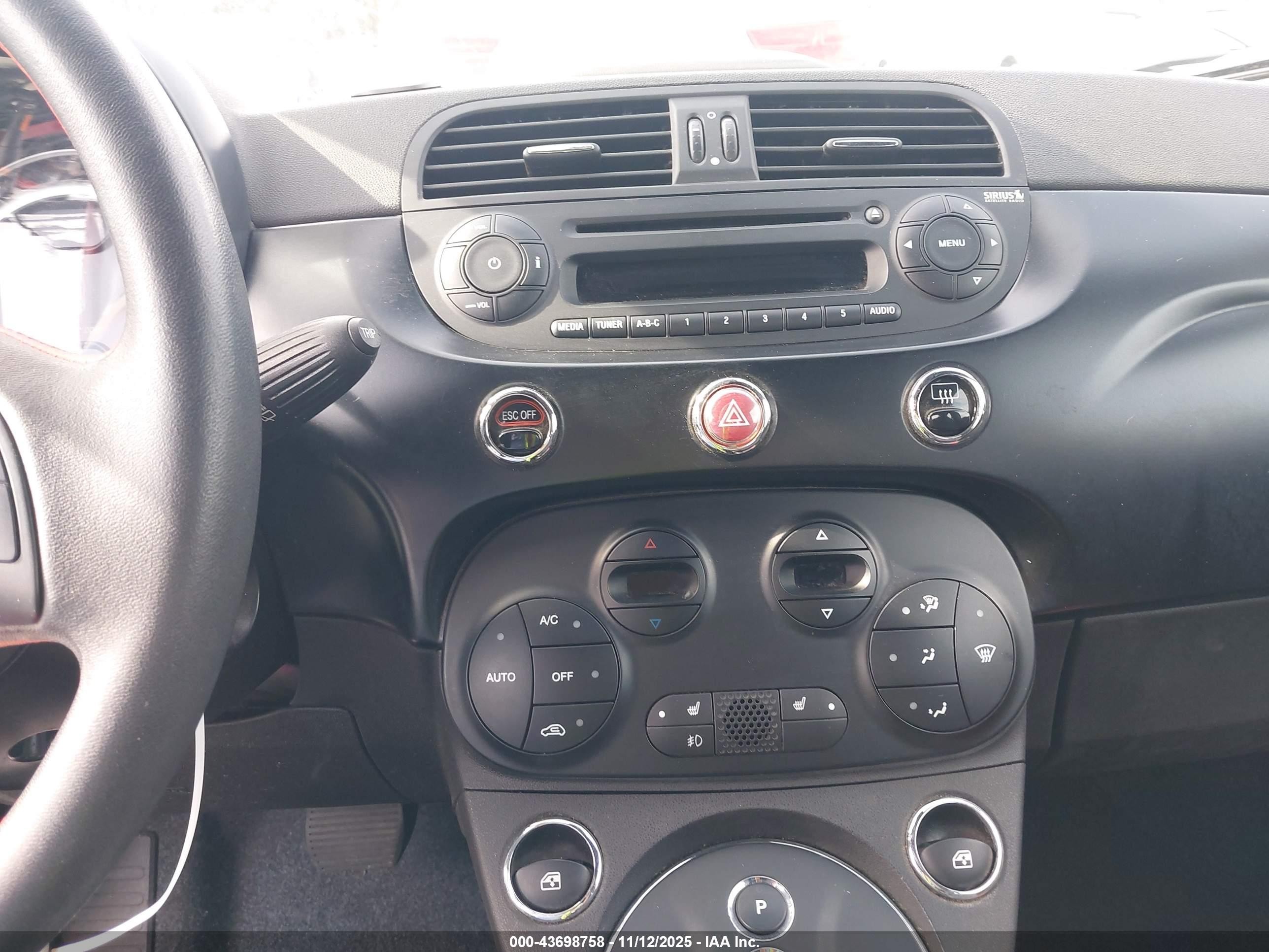 2015 Fiat 500e Battery Electric Blue vin: 3C3CFFGE0FT726120