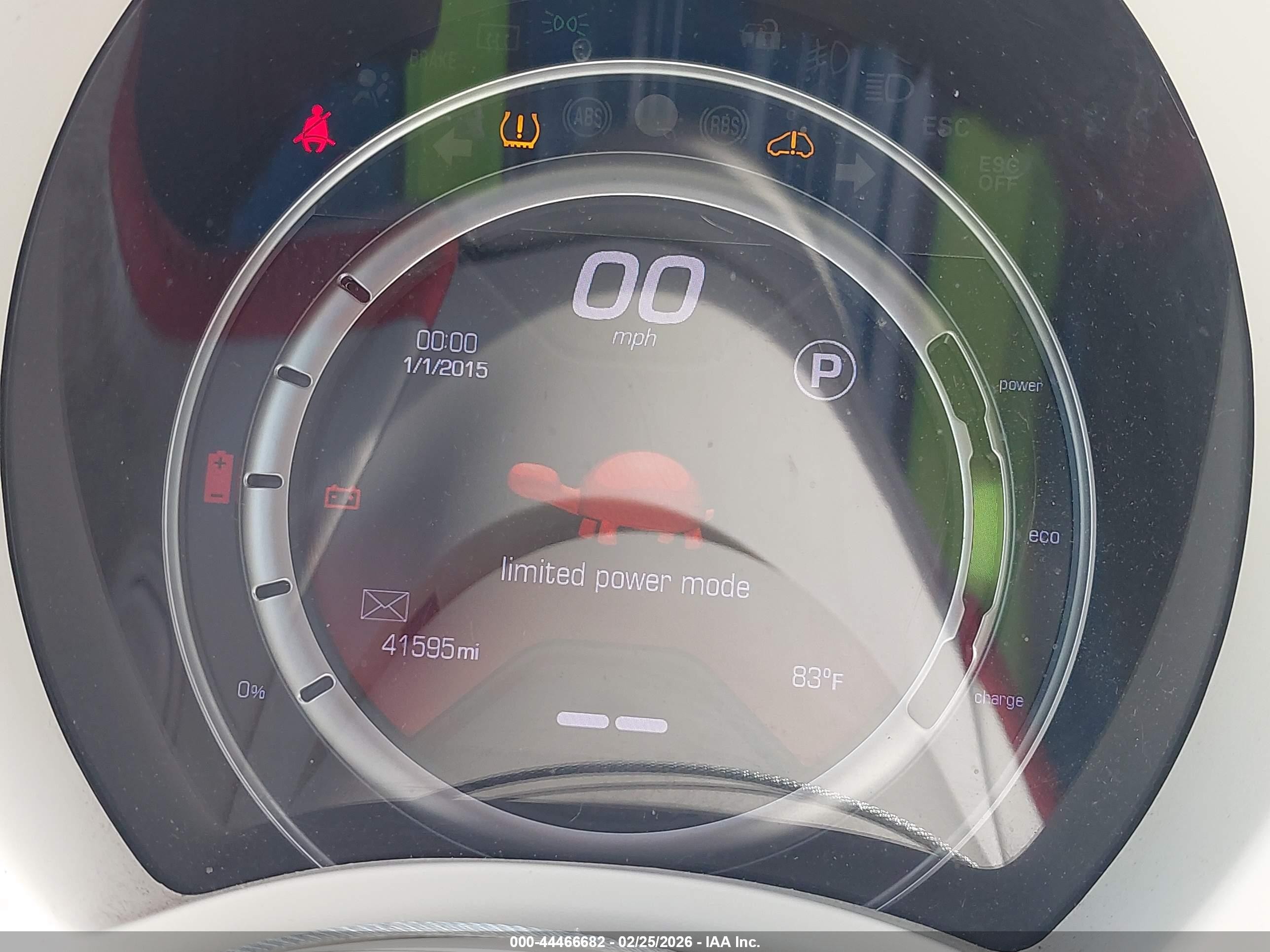 2013 Fiat 500e Battery Electric Orange vin: 3C3CFFGE1DT604606