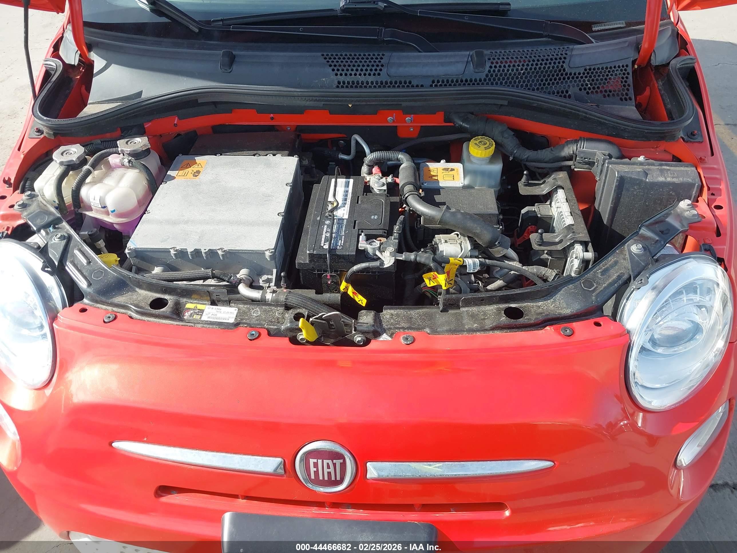 2013 Fiat 500e Battery Electric Orange vin: 3C3CFFGE1DT604606