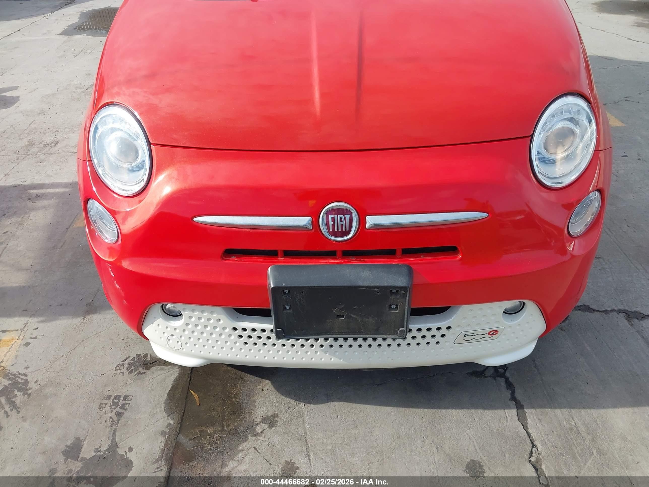 2013 Fiat 500e Battery Electric Orange vin: 3C3CFFGE1DT604606