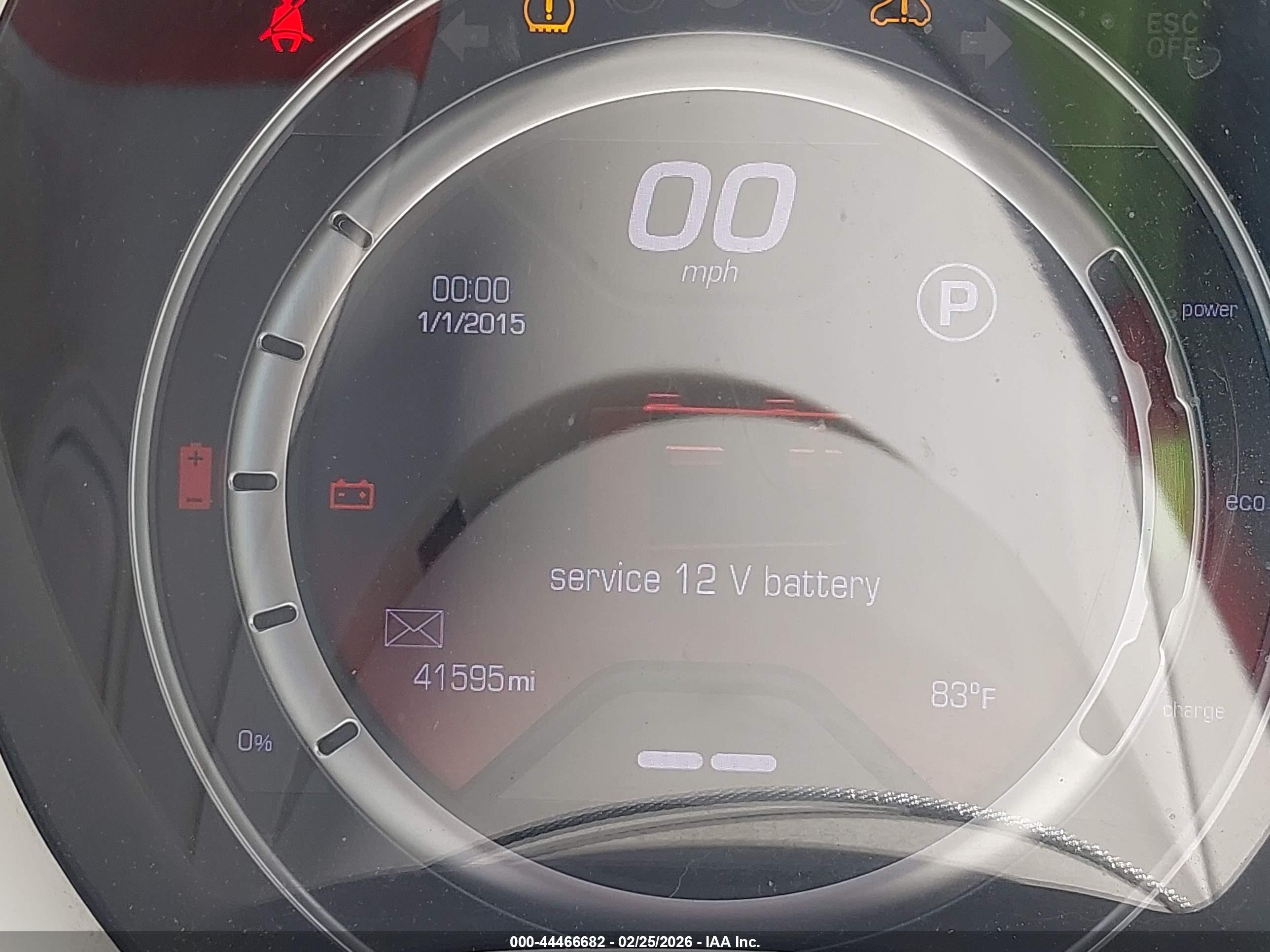 2013 Fiat 500e Battery Electric Orange vin: 3C3CFFGE1DT604606