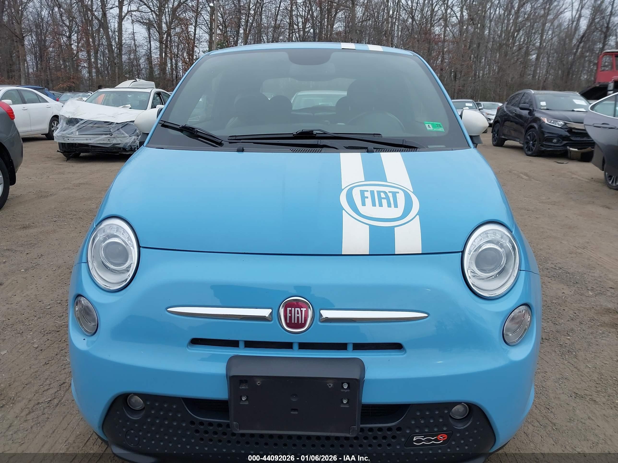 2015 Fiat 500e Battery Electric Light Blue vin: 3C3CFFGE1FT575966