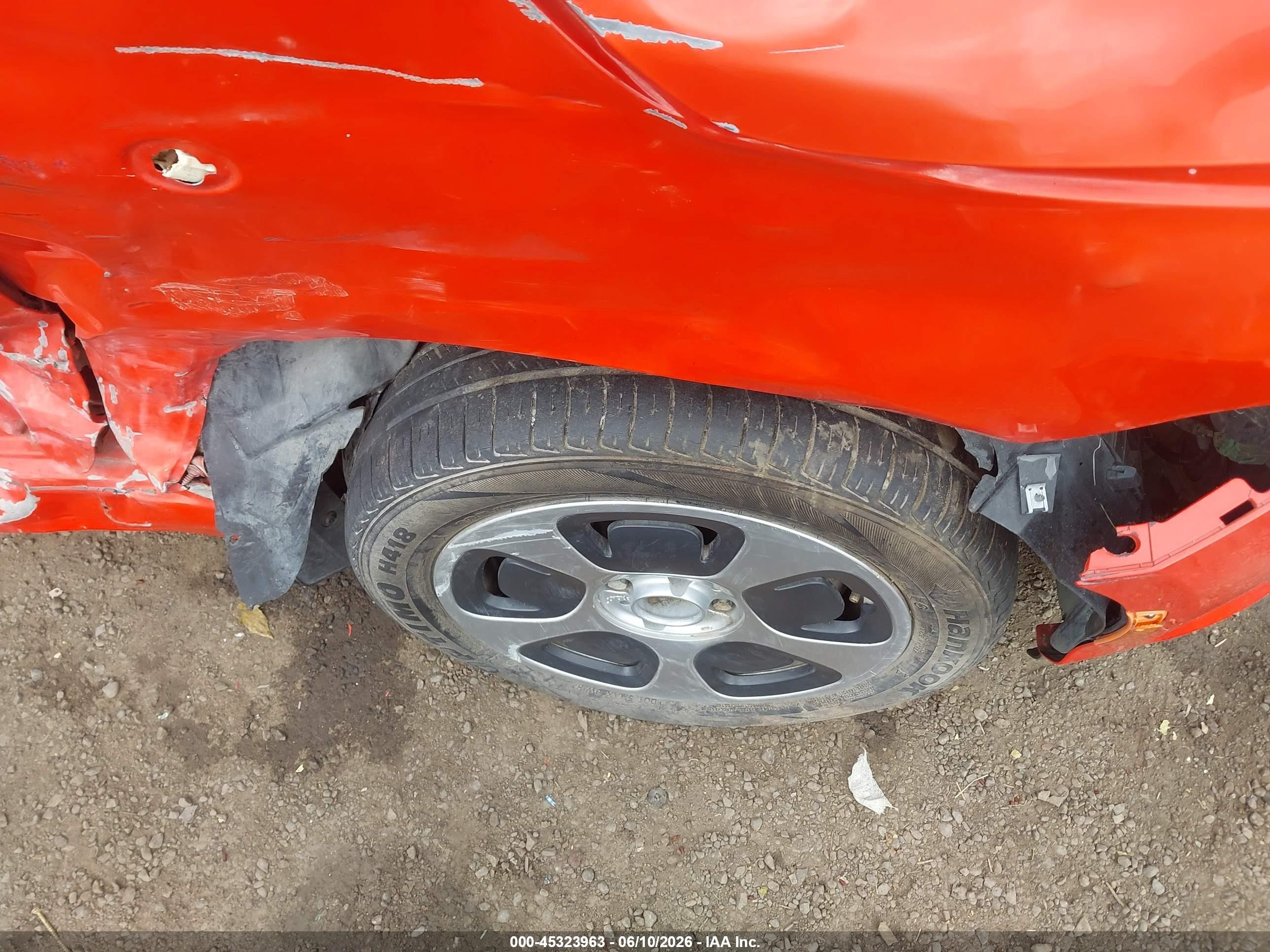 2013 Fiat 500e Battery Electric Orange vin: 3C3CFFGE2DT604601