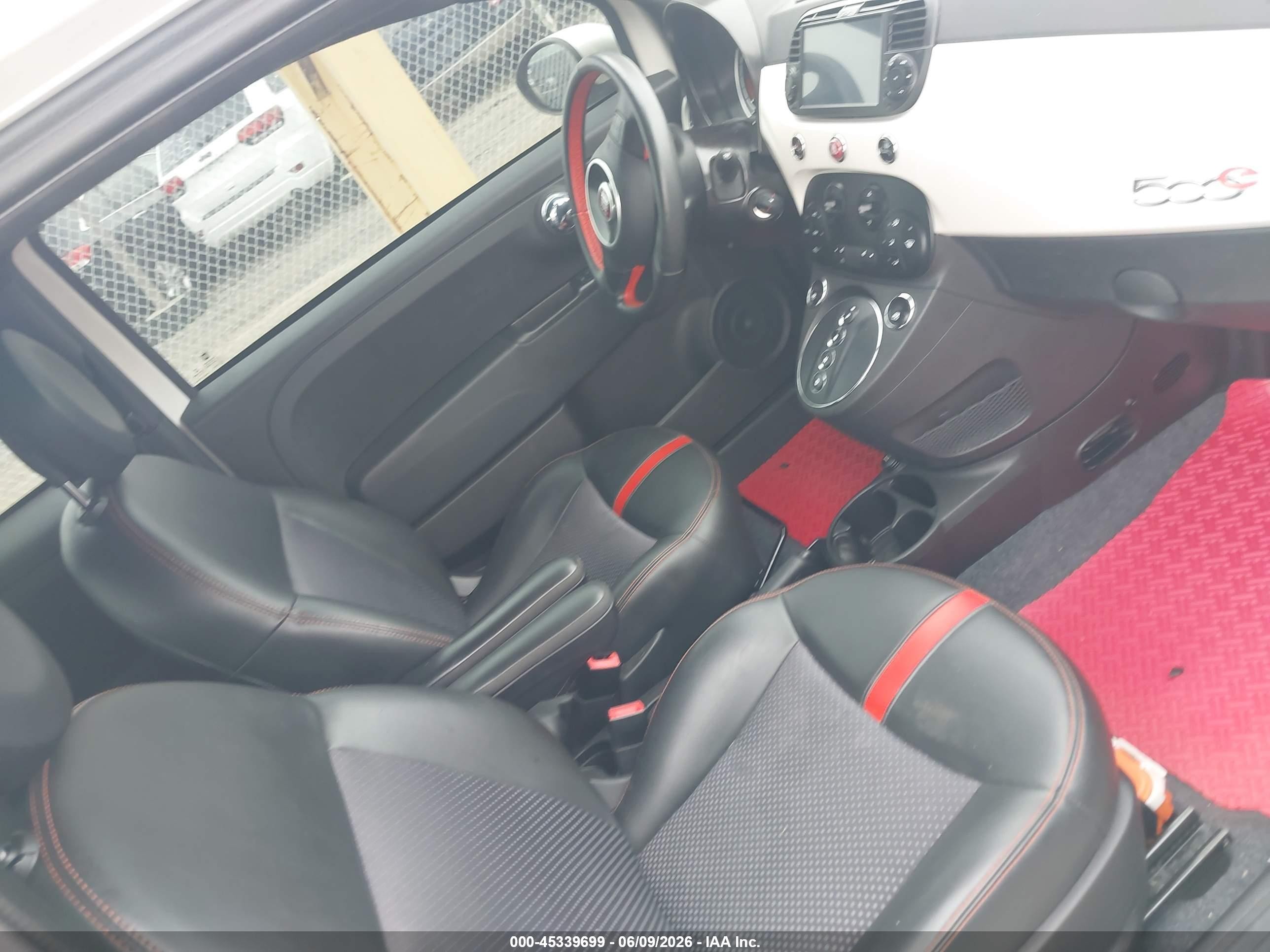 2014 Fiat 500e Battery Electric White vin: 3C3CFFGE3ET244952