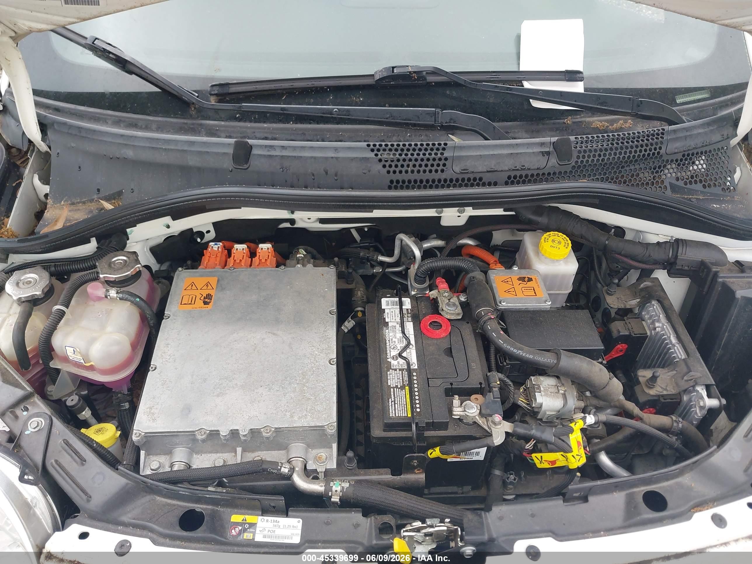 2014 Fiat 500e Battery Electric White vin: 3C3CFFGE3ET244952