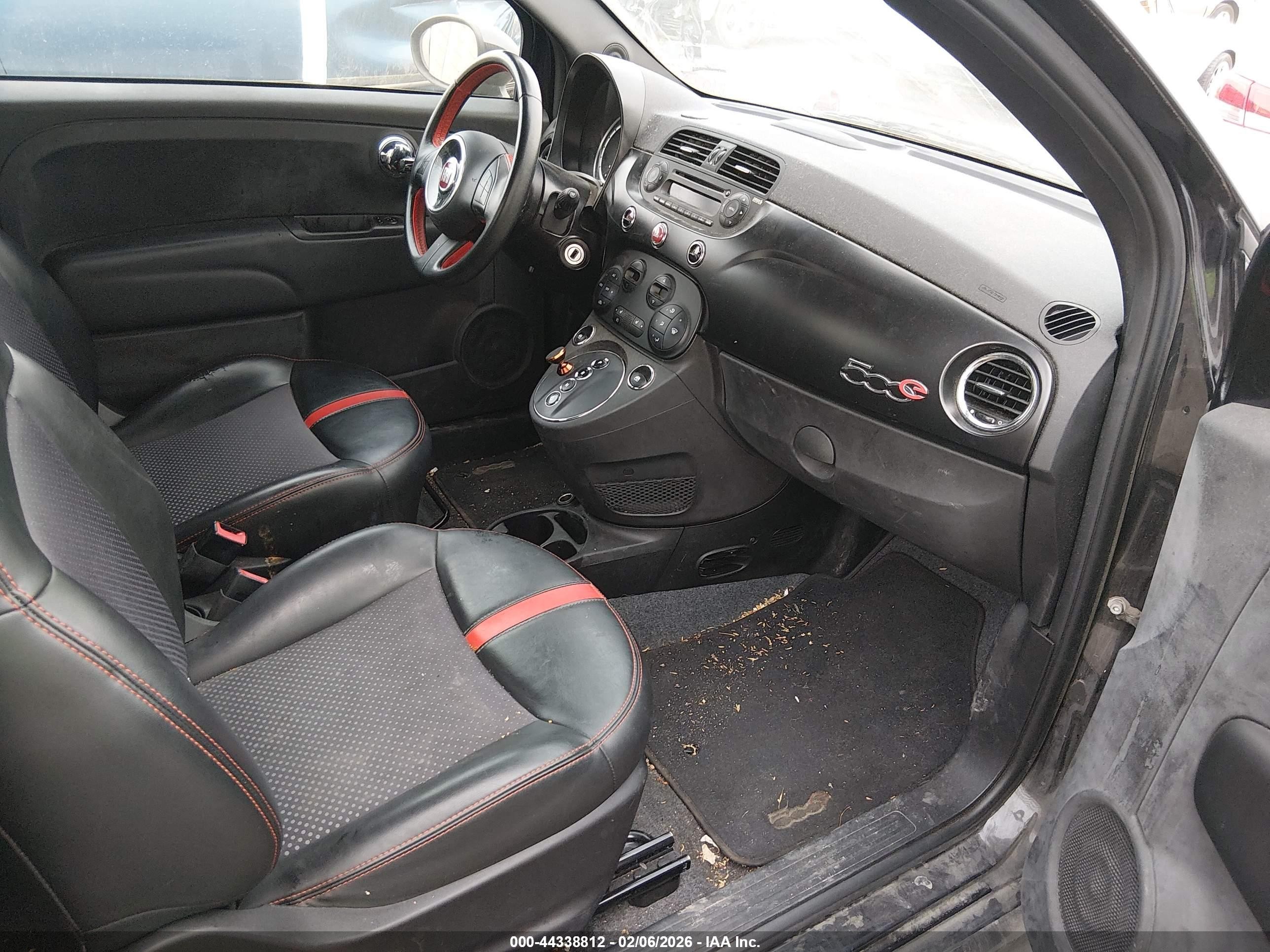 2013 Fiat 500e Battery Electric Black vin: 3C3CFFGE4DT714145