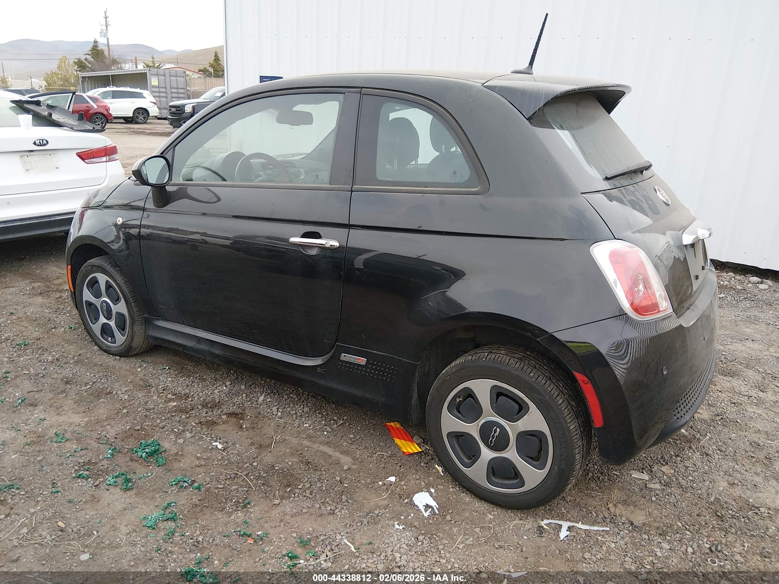 2013 Fiat 500e Battery Electric Black vin: 3C3CFFGE4DT714145