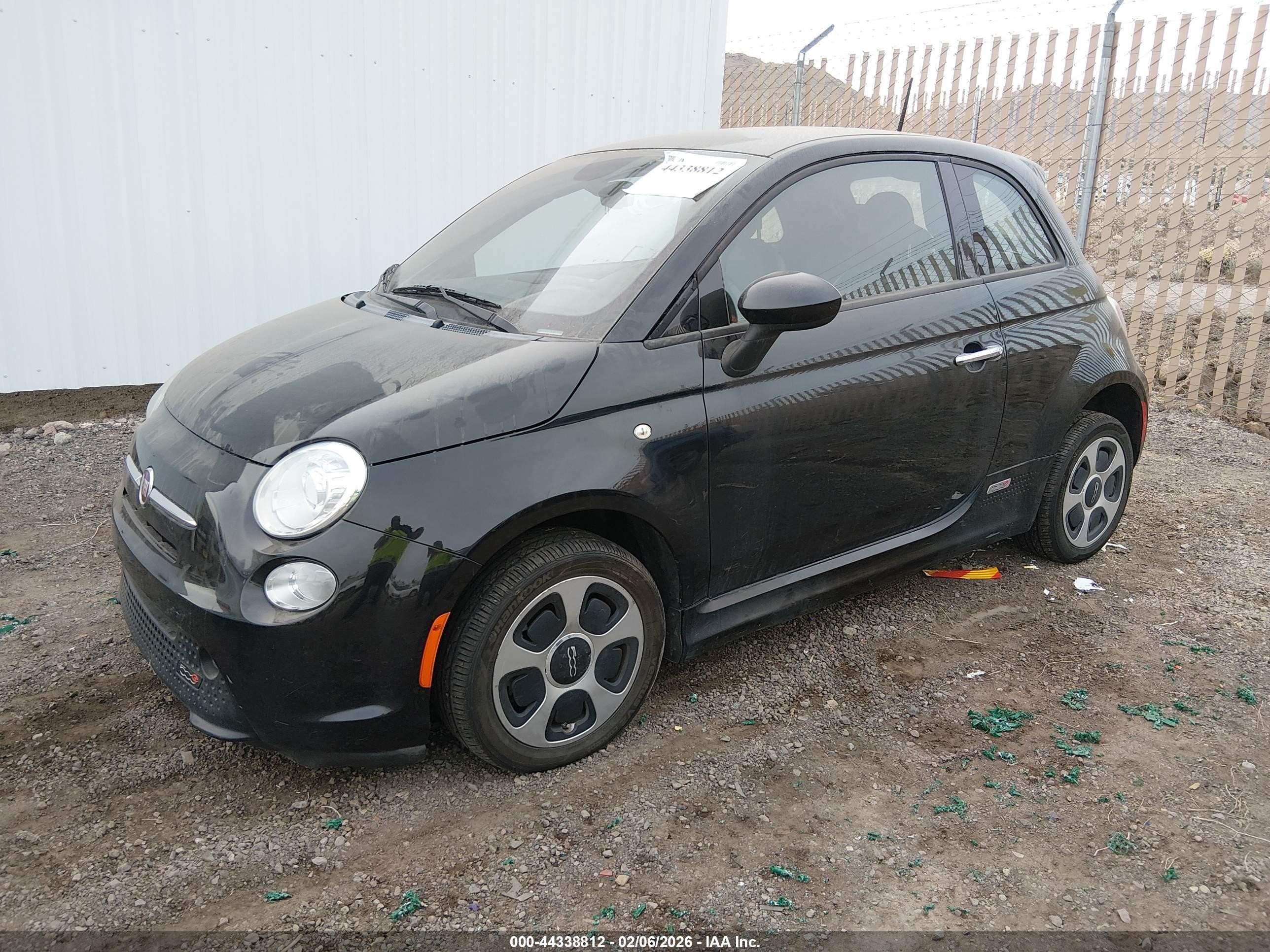 2013 Fiat 500e Battery Electric Black vin: 3C3CFFGE4DT714145