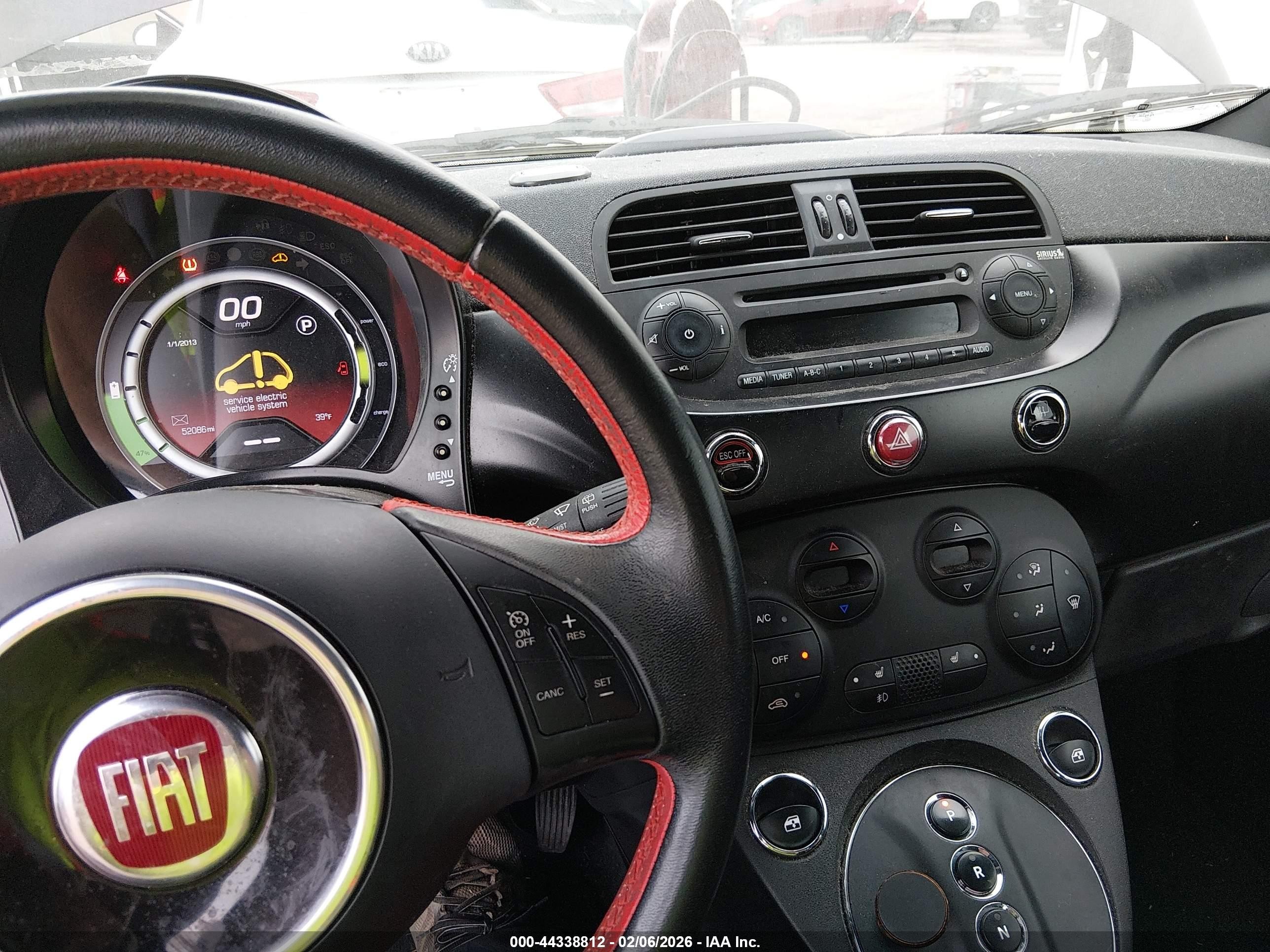 2013 Fiat 500e Battery Electric Black vin: 3C3CFFGE4DT714145