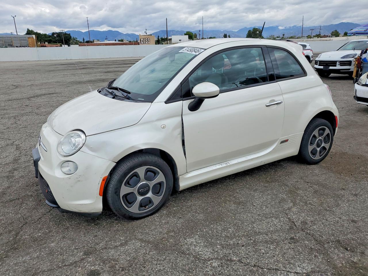 2014 Fiat 500 Electric White vin: 3C3CFFGE5ET172989