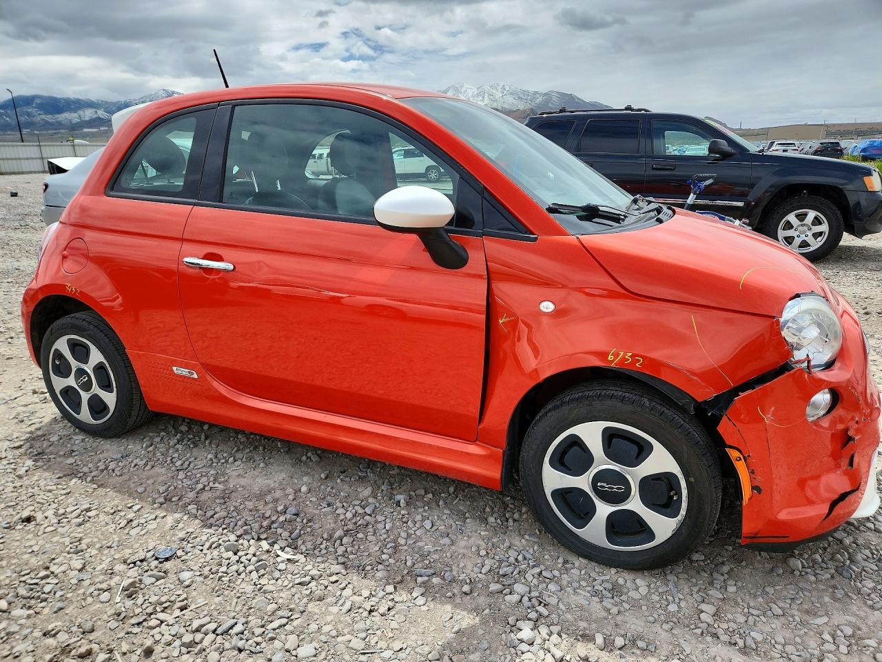 2015 Fiat 500 Electric Orange vin: 3C3CFFGE5FT695432