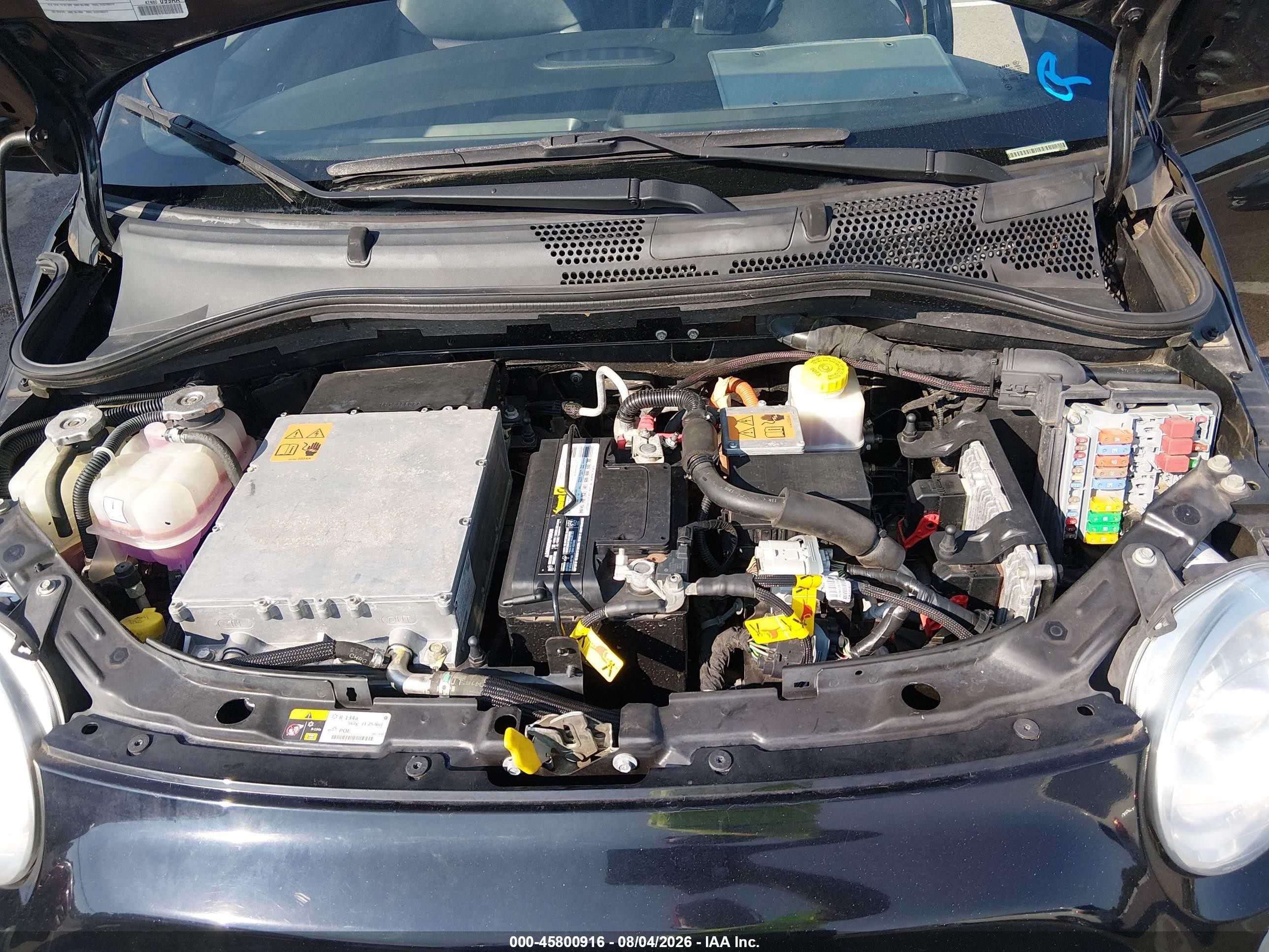 2015 Fiat 500e Battery Electric Black vin: 3C3CFFGE5FT709619