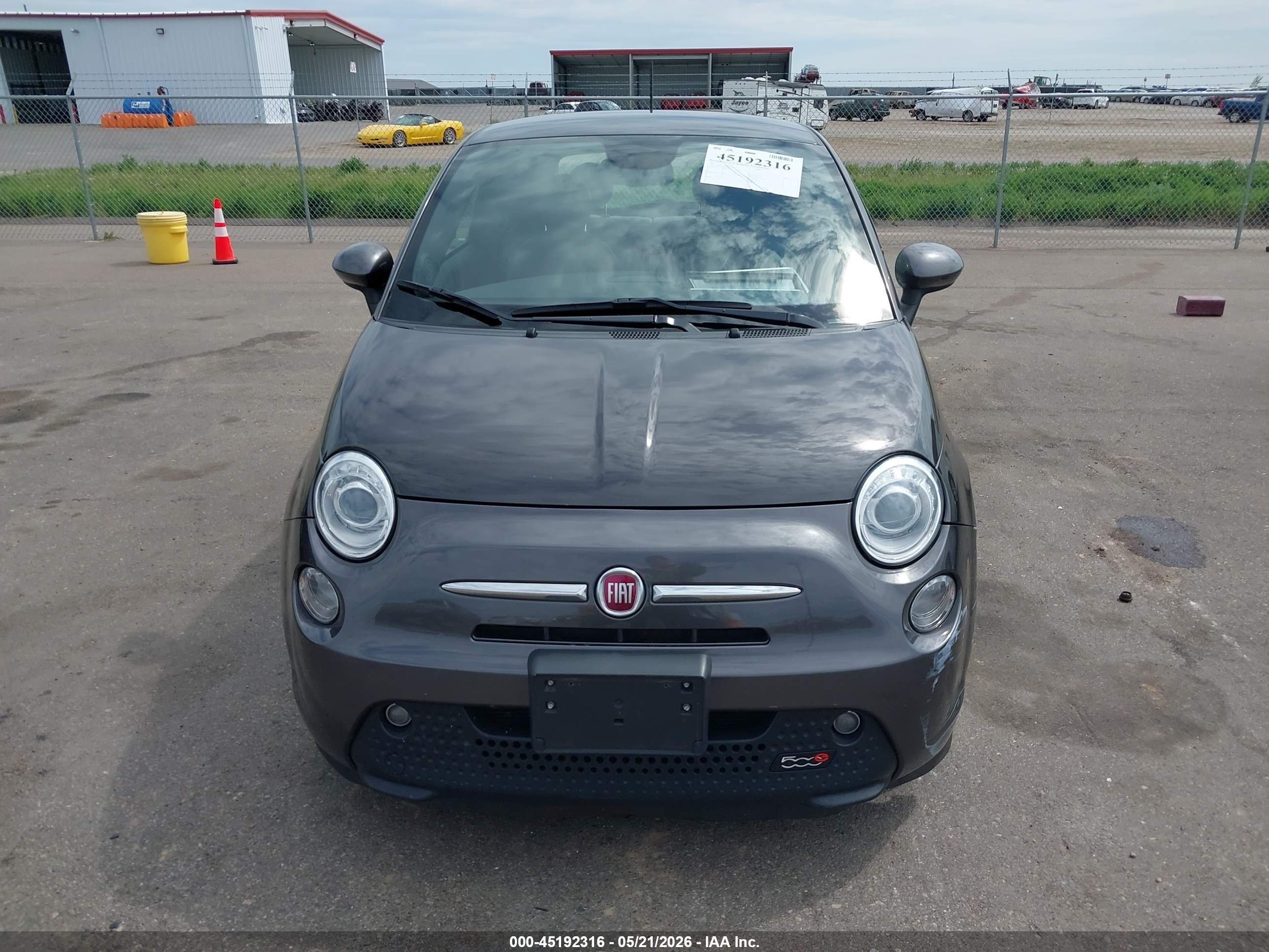 2015 Fiat 500e Battery Electric Gray vin: 3C3CFFGE6FT732861