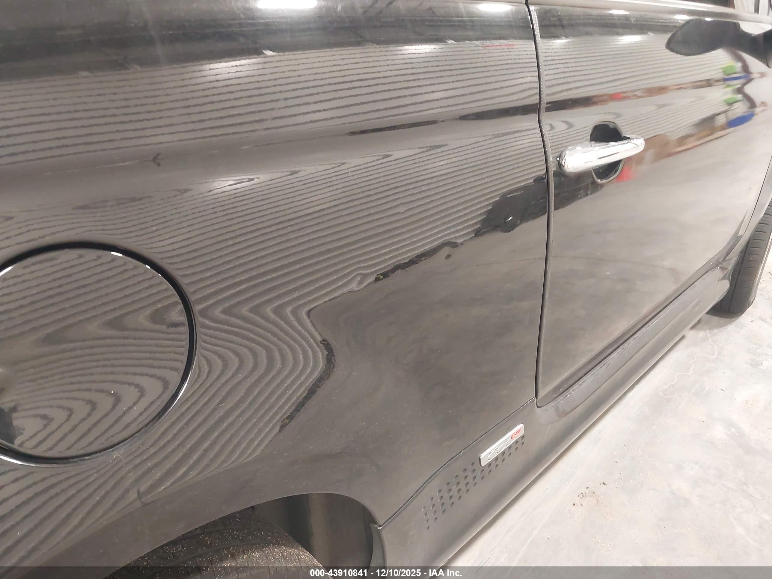 2013 Fiat 500e Battery Electric Black vin: 3C3CFFGE7DT744496