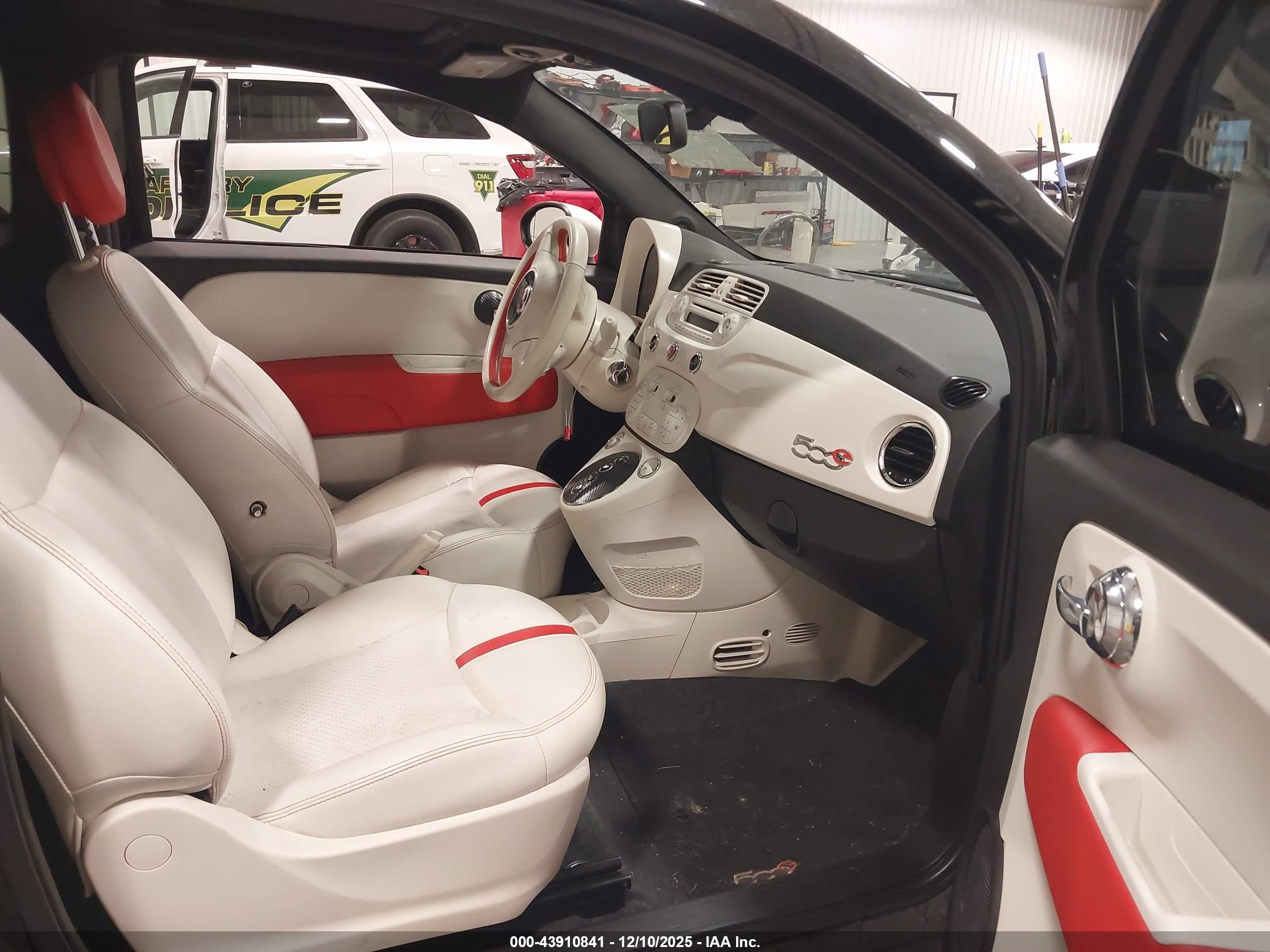 2013 Fiat 500e Battery Electric Black vin: 3C3CFFGE7DT744496