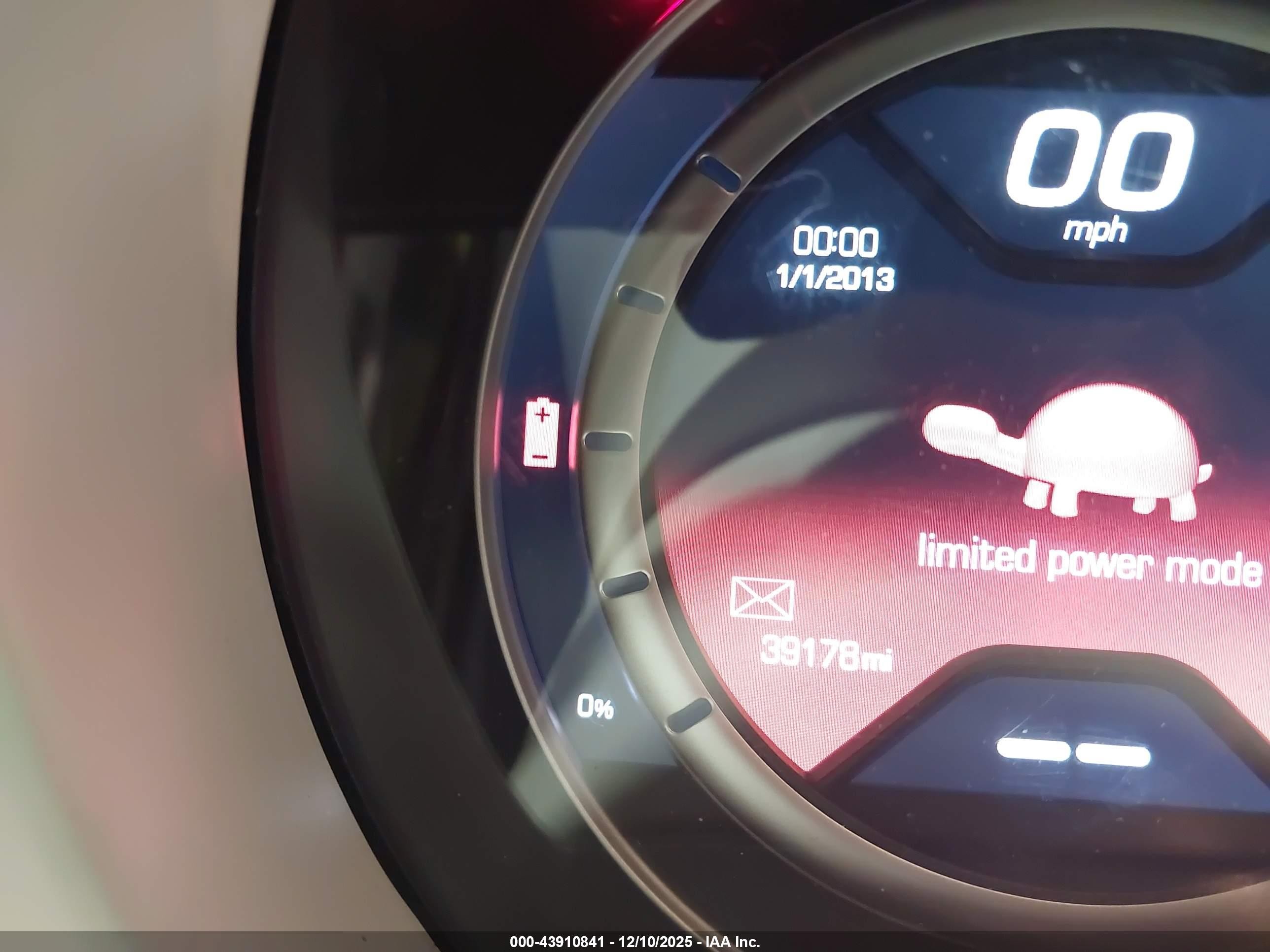 2013 Fiat 500e Battery Electric Black vin: 3C3CFFGE7DT744496