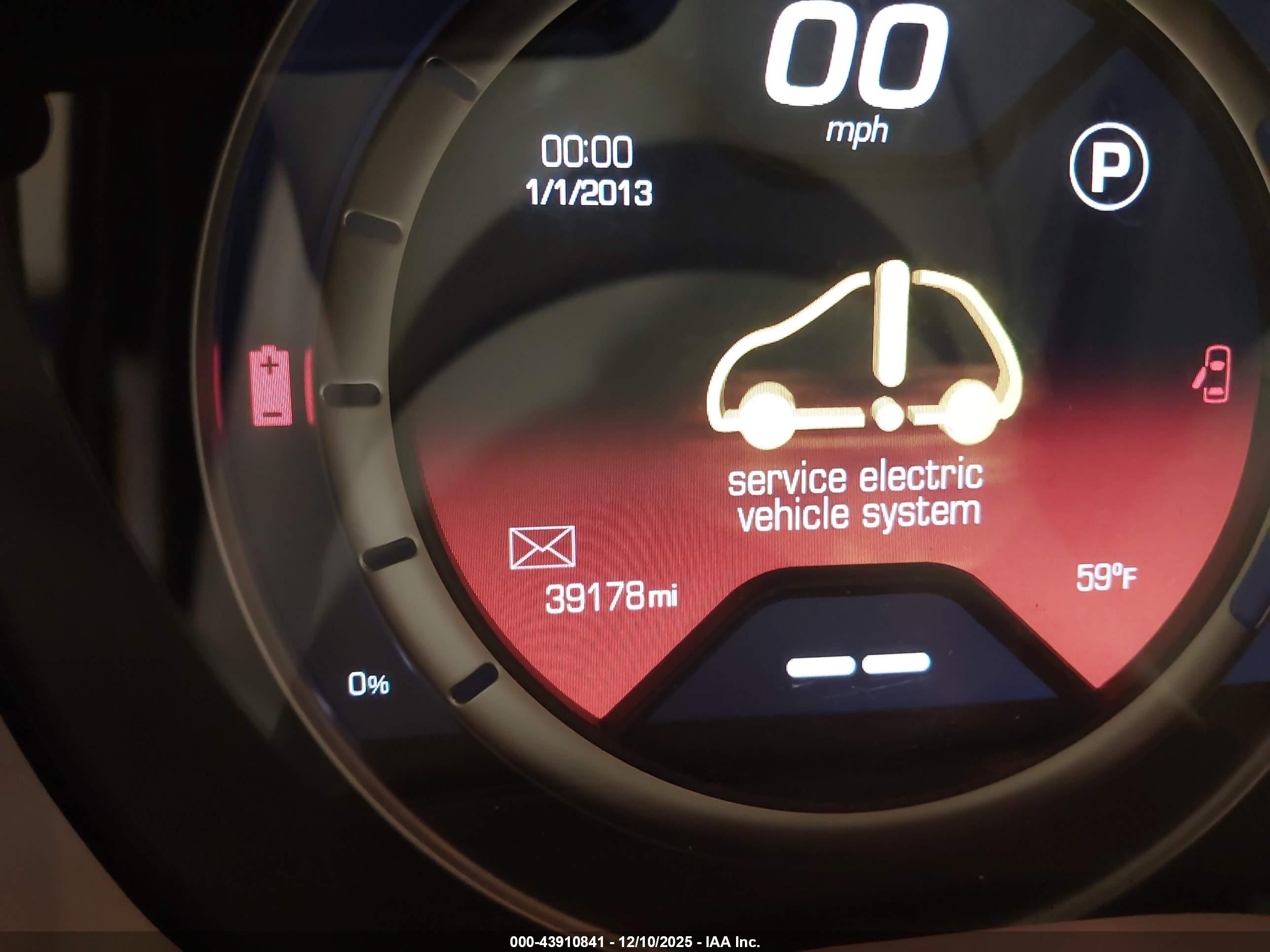 2013 Fiat 500e Battery Electric Black vin: 3C3CFFGE7DT744496