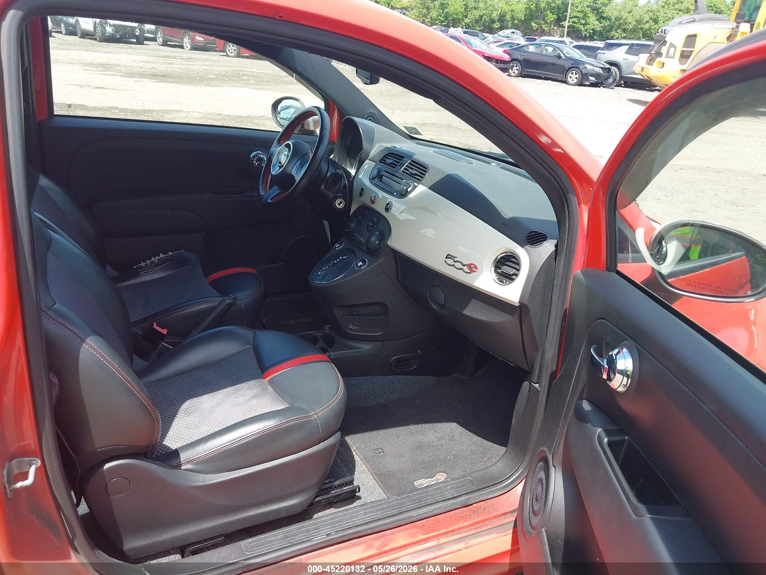 2013 Fiat 500e Battery Electric Оранжевый vin: 3C3CFFGE7DT750993