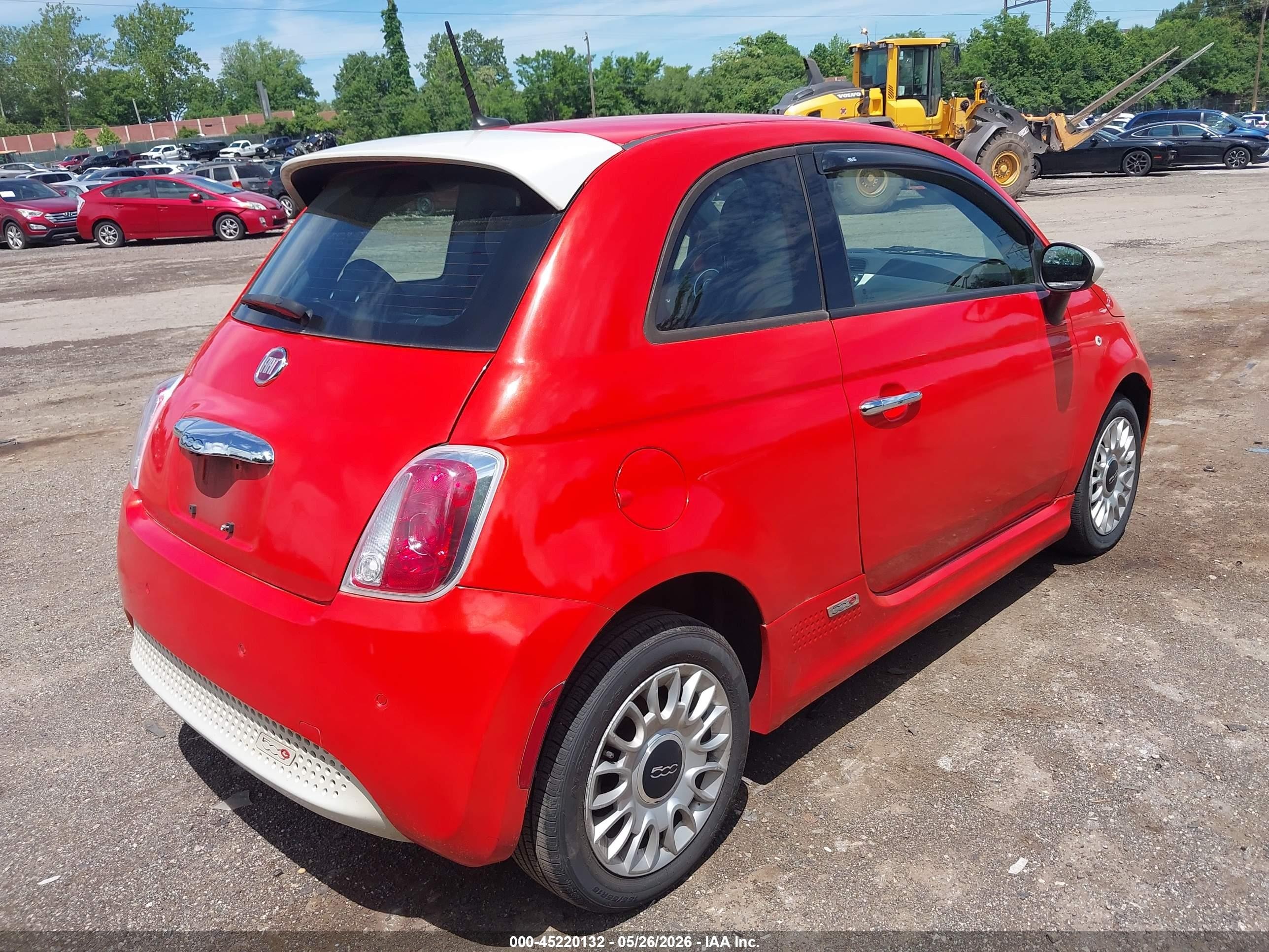 2013 Fiat 500e Battery Electric Оранжевый vin: 3C3CFFGE7DT750993