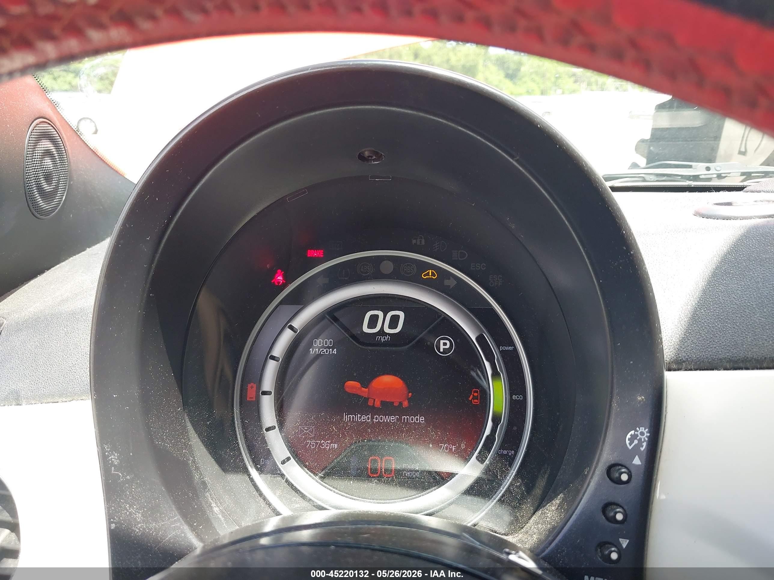 2013 Fiat 500e Battery Electric Оранжевый vin: 3C3CFFGE7DT750993