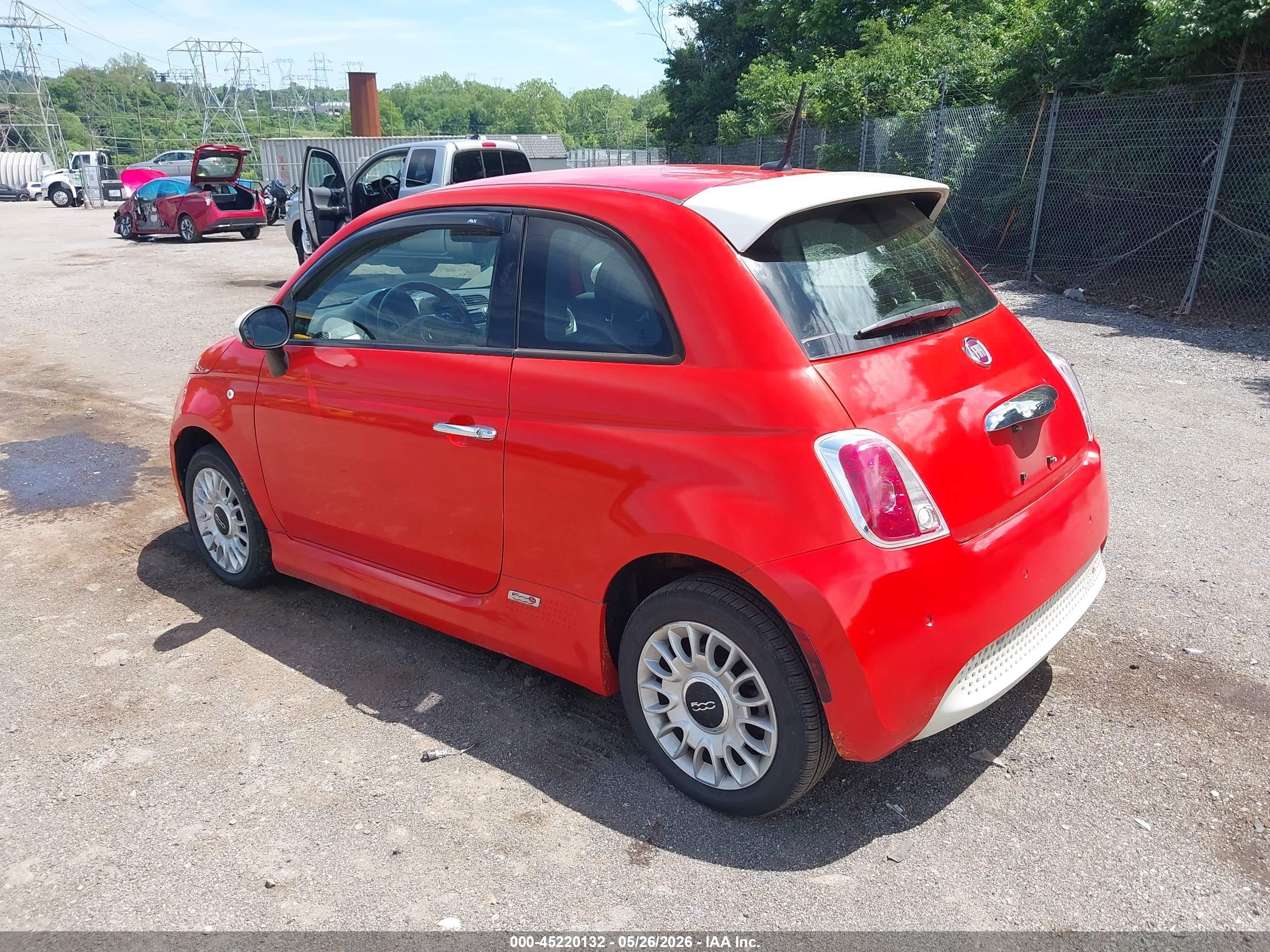 2013 Fiat 500e Battery Electric Оранжевый vin: 3C3CFFGE7DT750993