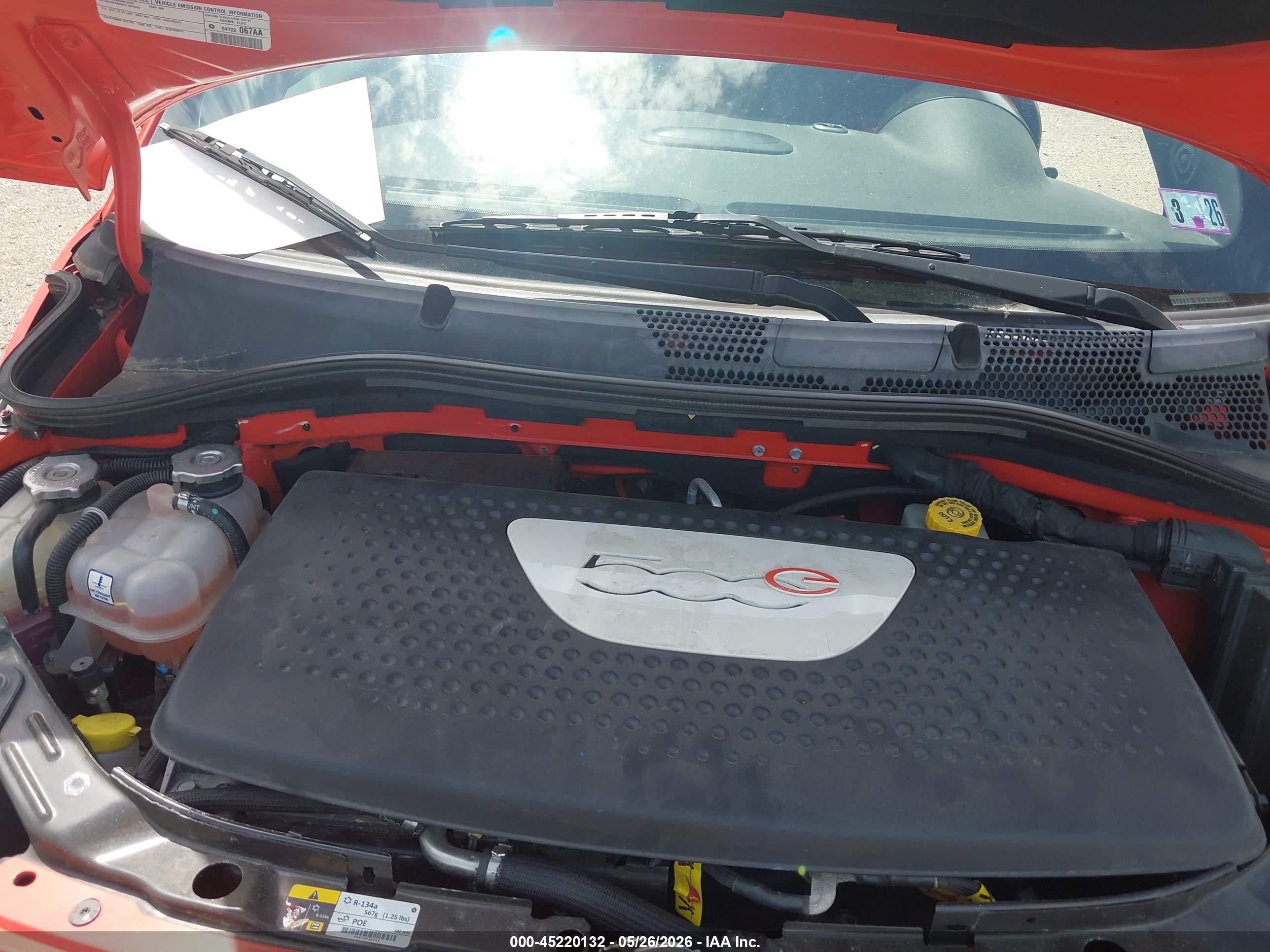 2013 Fiat 500e Battery Electric Оранжевый vin: 3C3CFFGE7DT750993