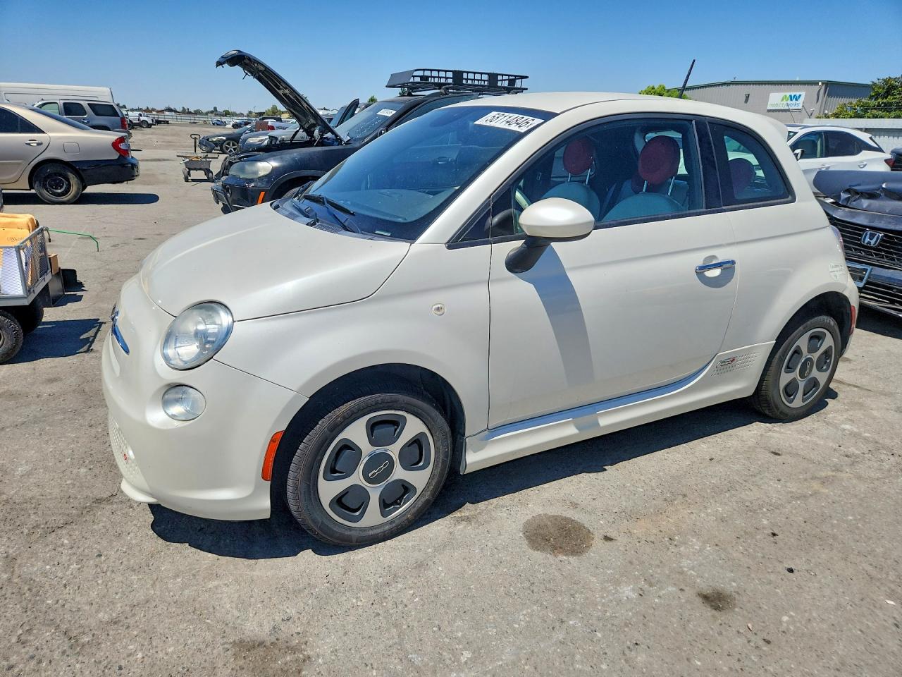 2014 Fiat 500 Electric Белый vin: 3C3CFFGE7ET172668