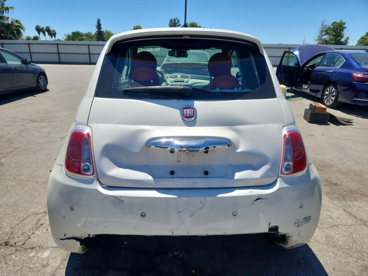 2014 Fiat 500 Electric White vin: 3C3CFFGE7ET172668