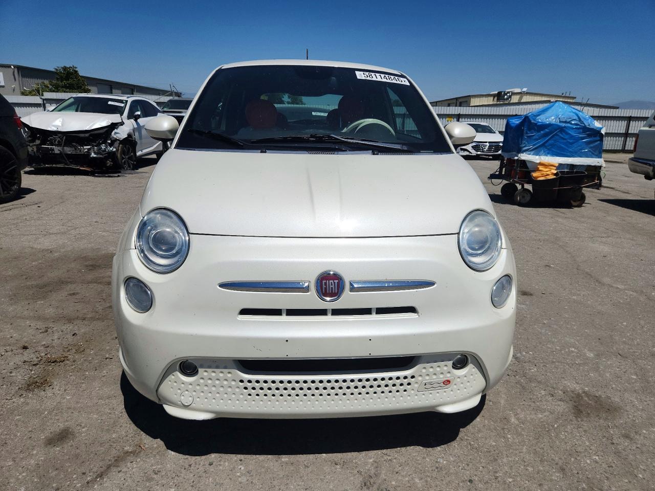2014 Fiat 500 Electric White vin: 3C3CFFGE7ET172668