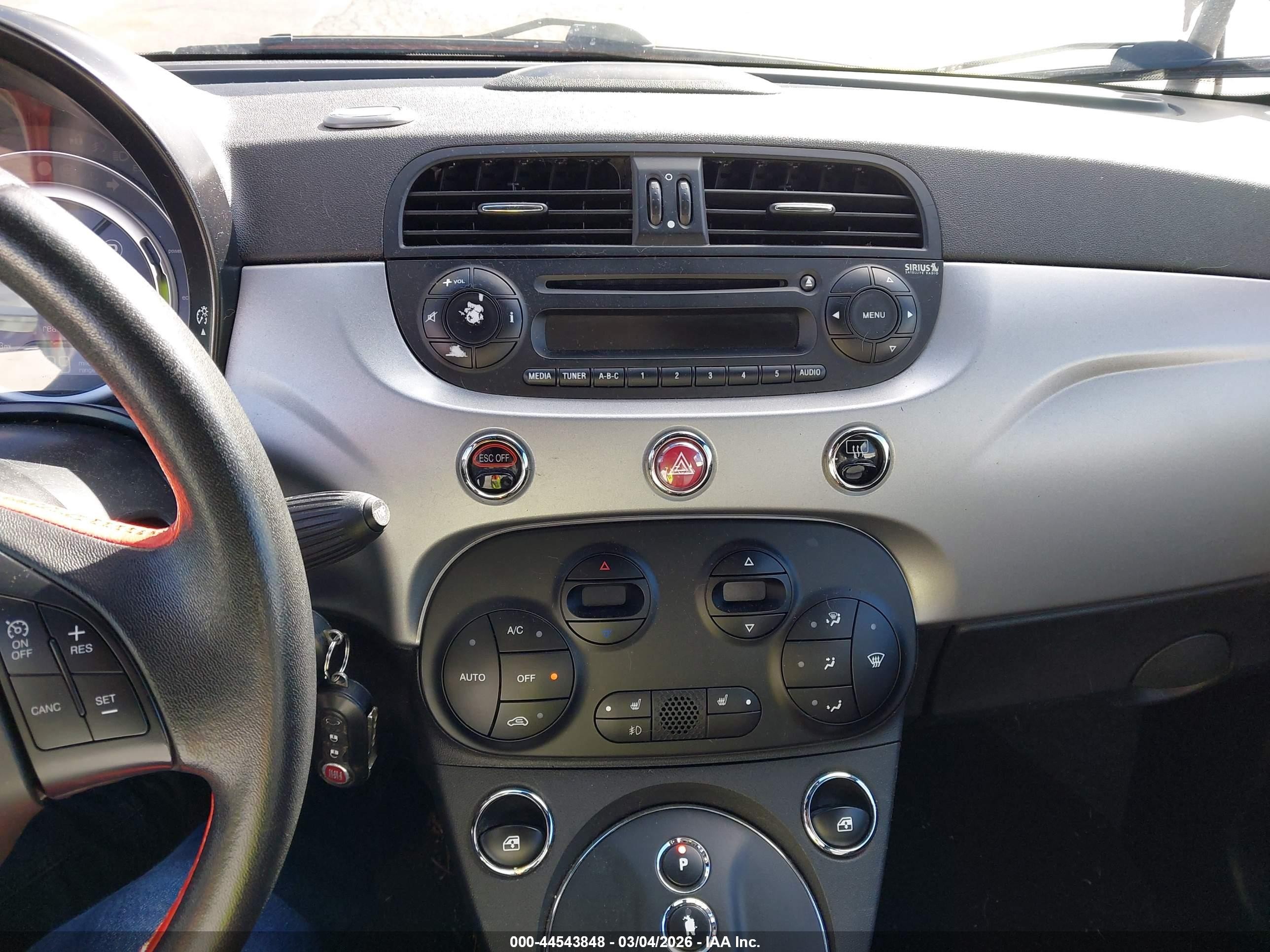 2015 Fiat 500e Battery Electric Silver vin: 3C3CFFGE7FT695450