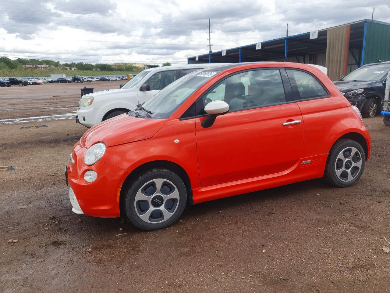 2014 Fiat 500 Electric Orange vin: 3C3CFFGE9ET189715