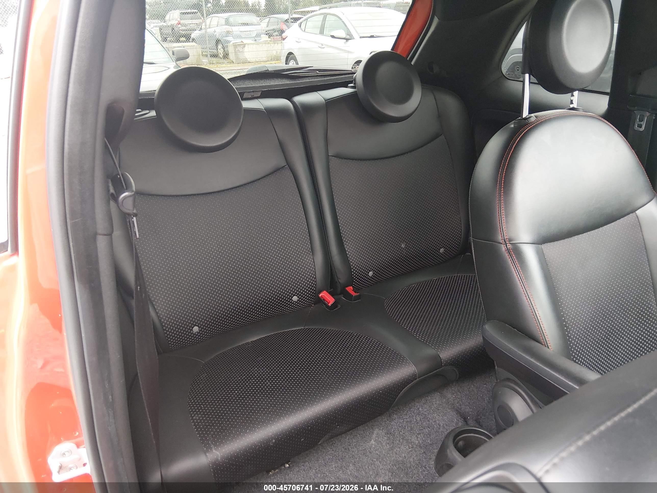 2015 Fiat 500e Battery Electric Orange vin: 3C3CFFGE9FT503266
