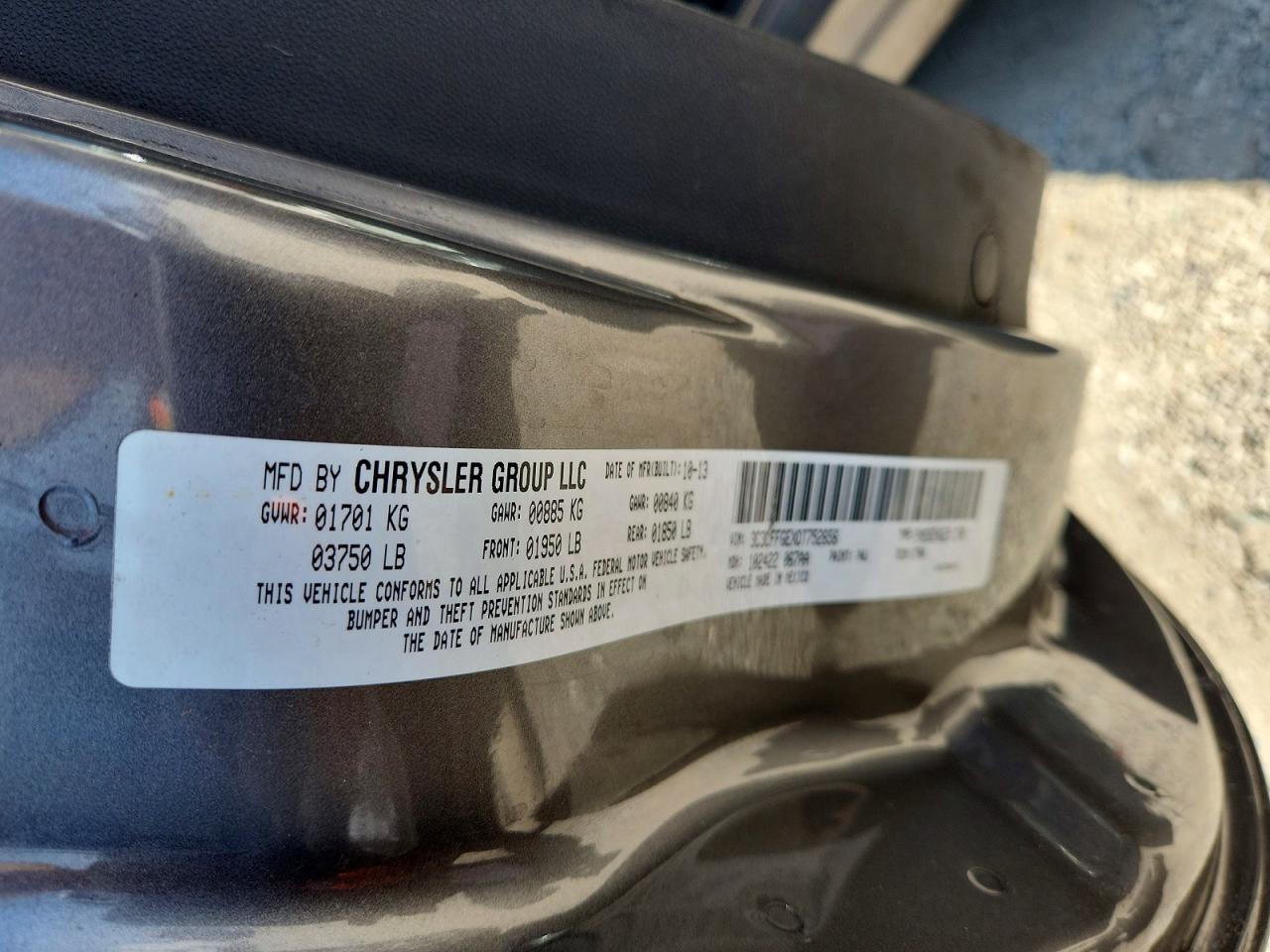 2013 Fiat 500 Electric Gray vin: 3C3CFFGEXDT752656