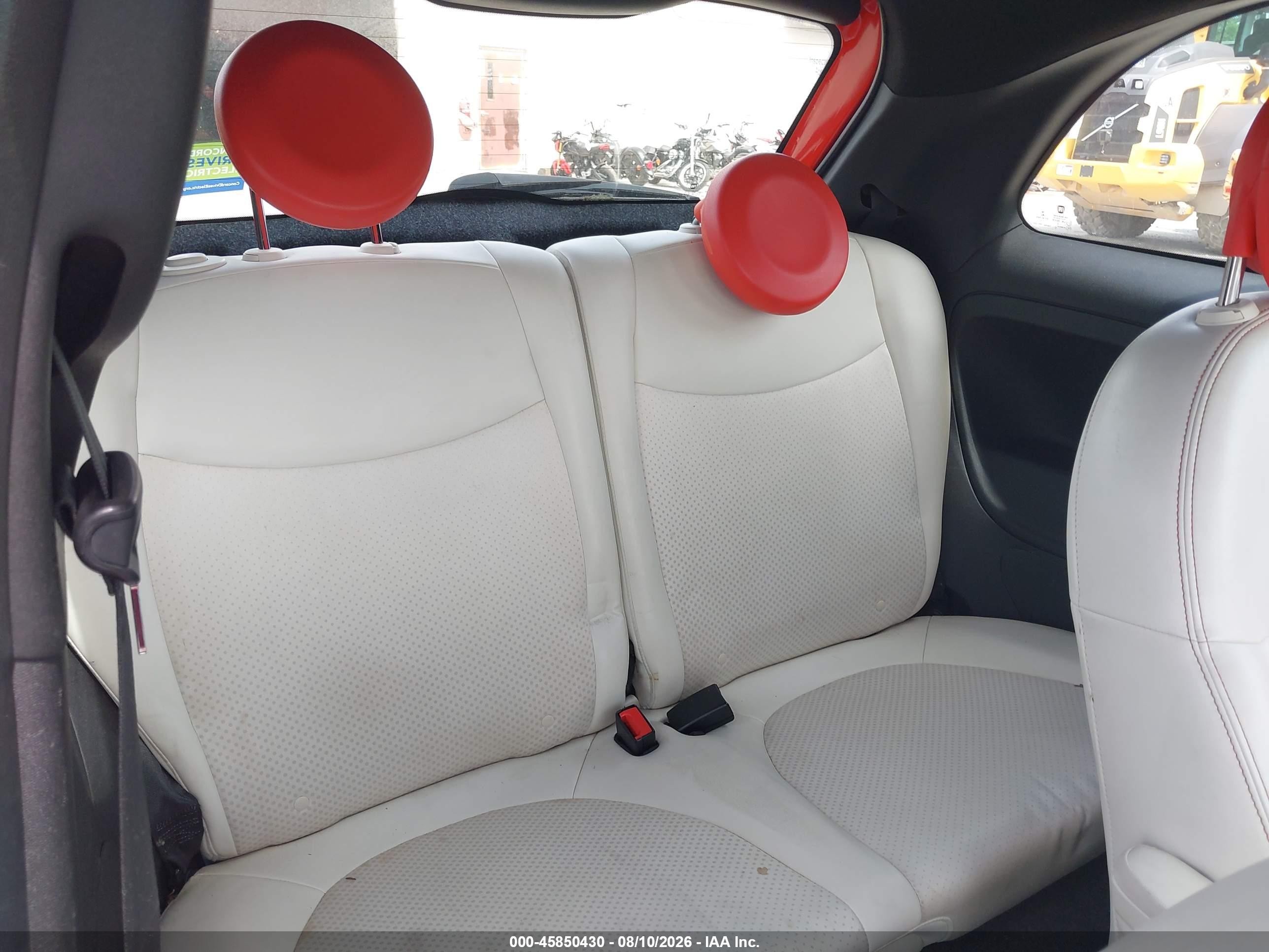 2014 Fiat 500e Battery Electric Orange vin: 3C3CFFGEXET172762