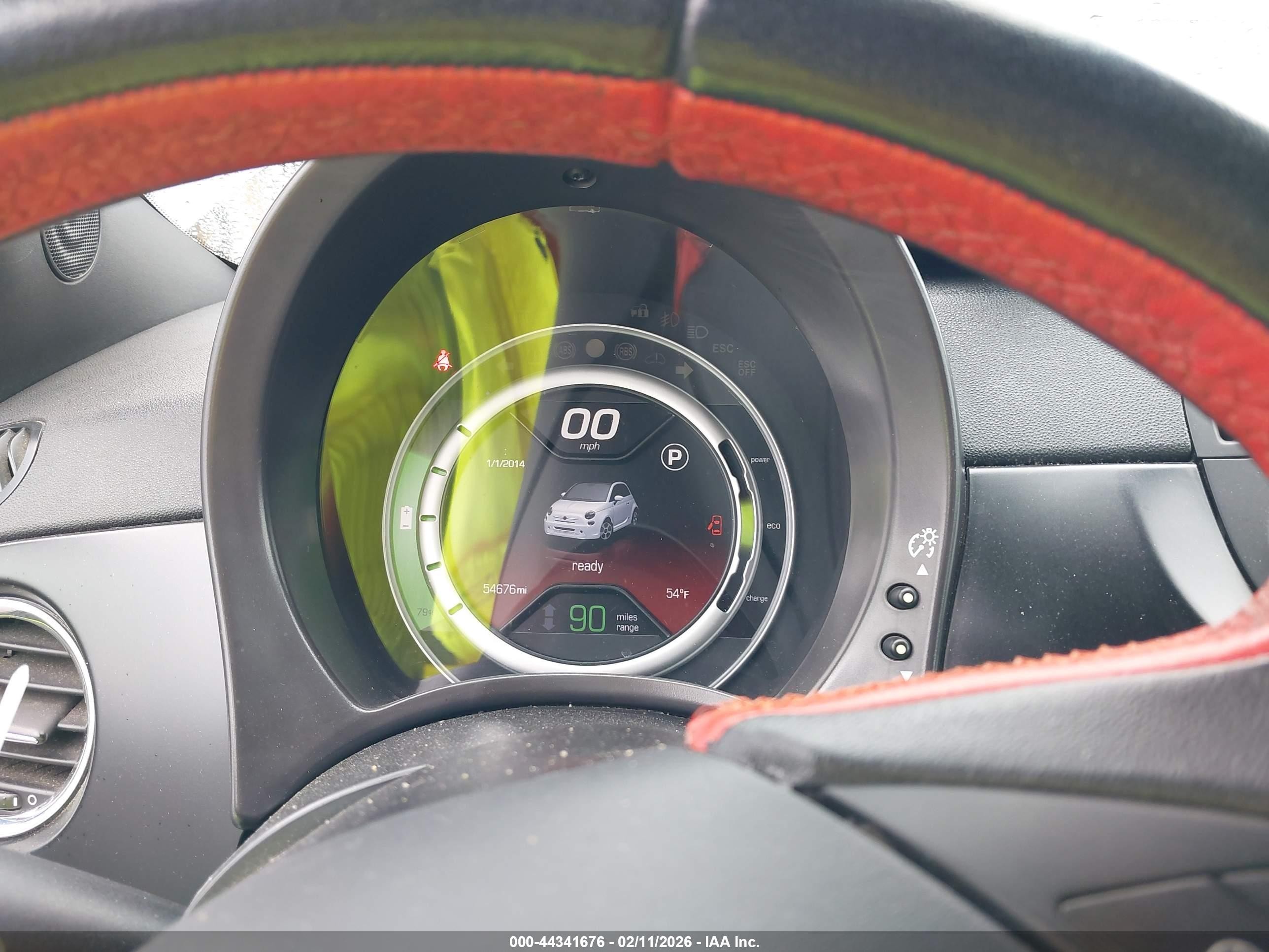 2015 Fiat 500e Battery Electric Light Blue vin: 3C3CFFGEXFT594046