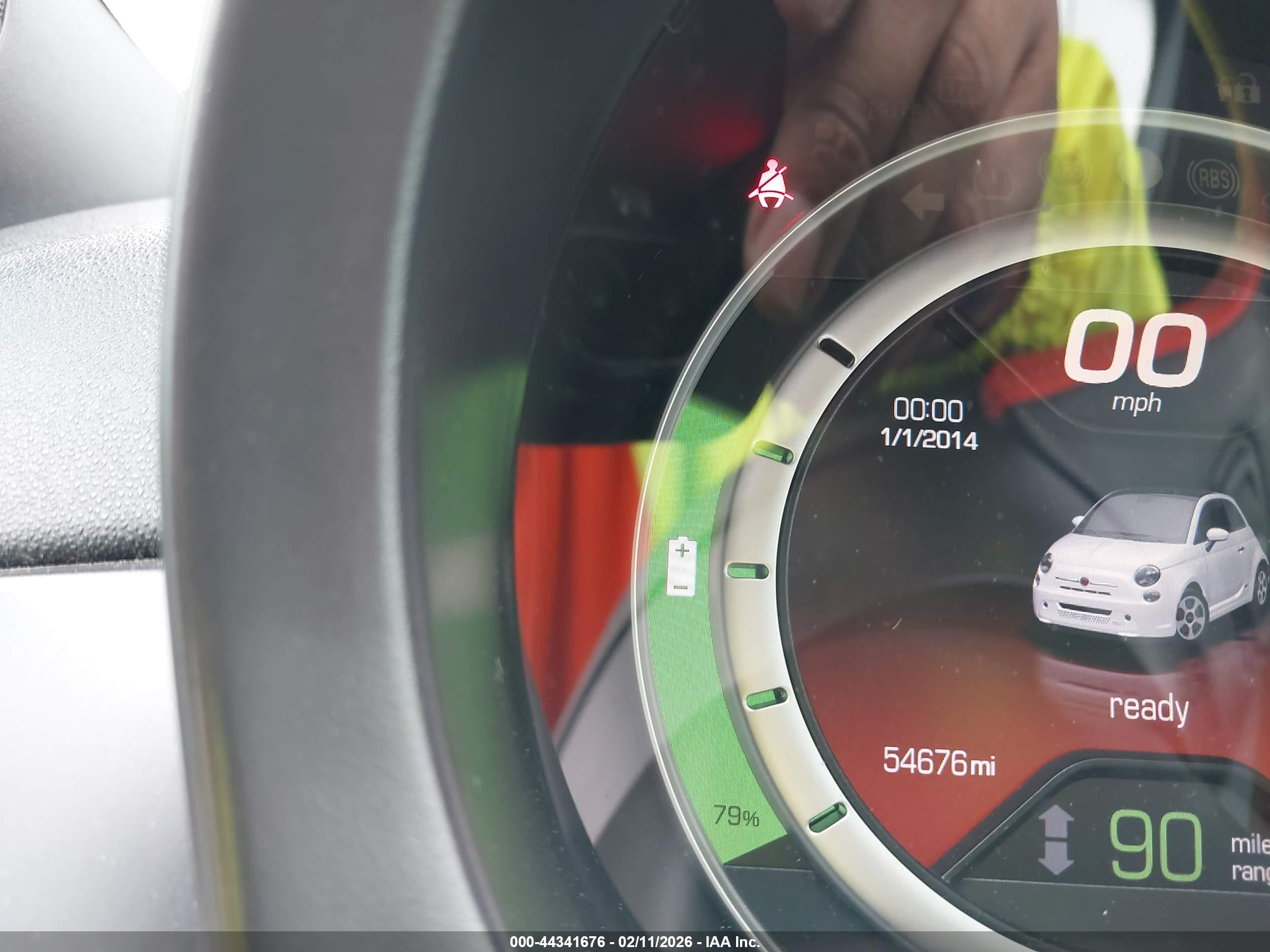 2015 Fiat 500e Battery Electric Light Blue vin: 3C3CFFGEXFT594046