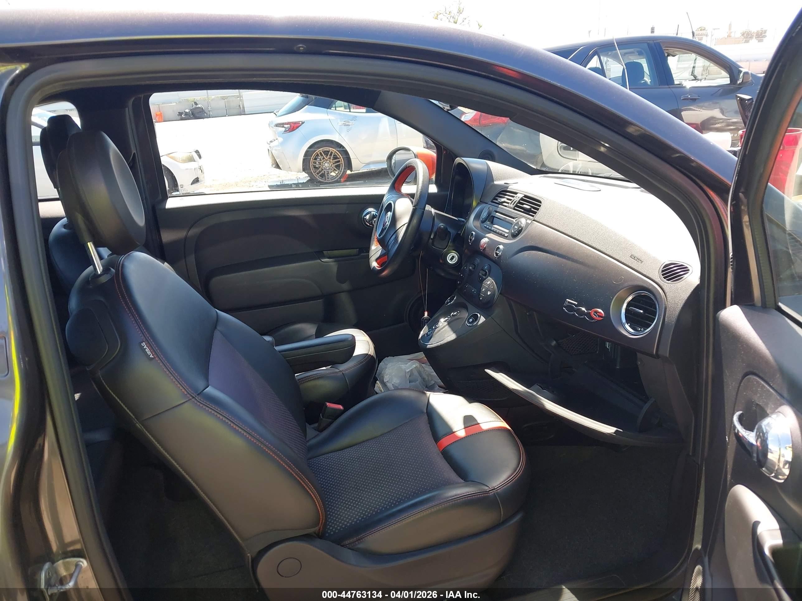 2015 Fiat 500e Battery Electric Gray vin: 3C3CFFGEXFT709695